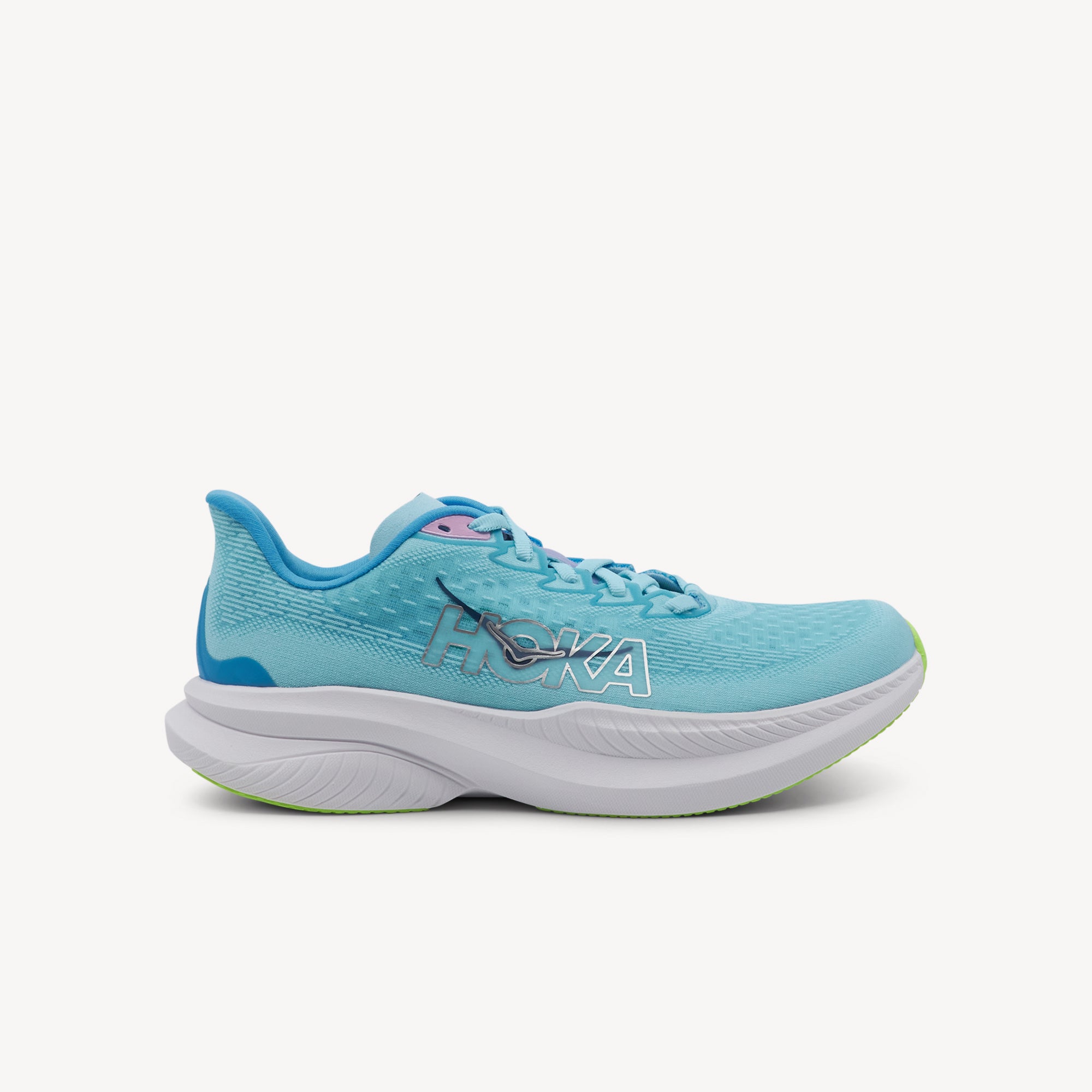 Hoka Mach 6 features everyday speed at Profeet Footwear. Lightweight responsive trainer with Meta-Rocker geometry for tempo runs and racing. Shop now.