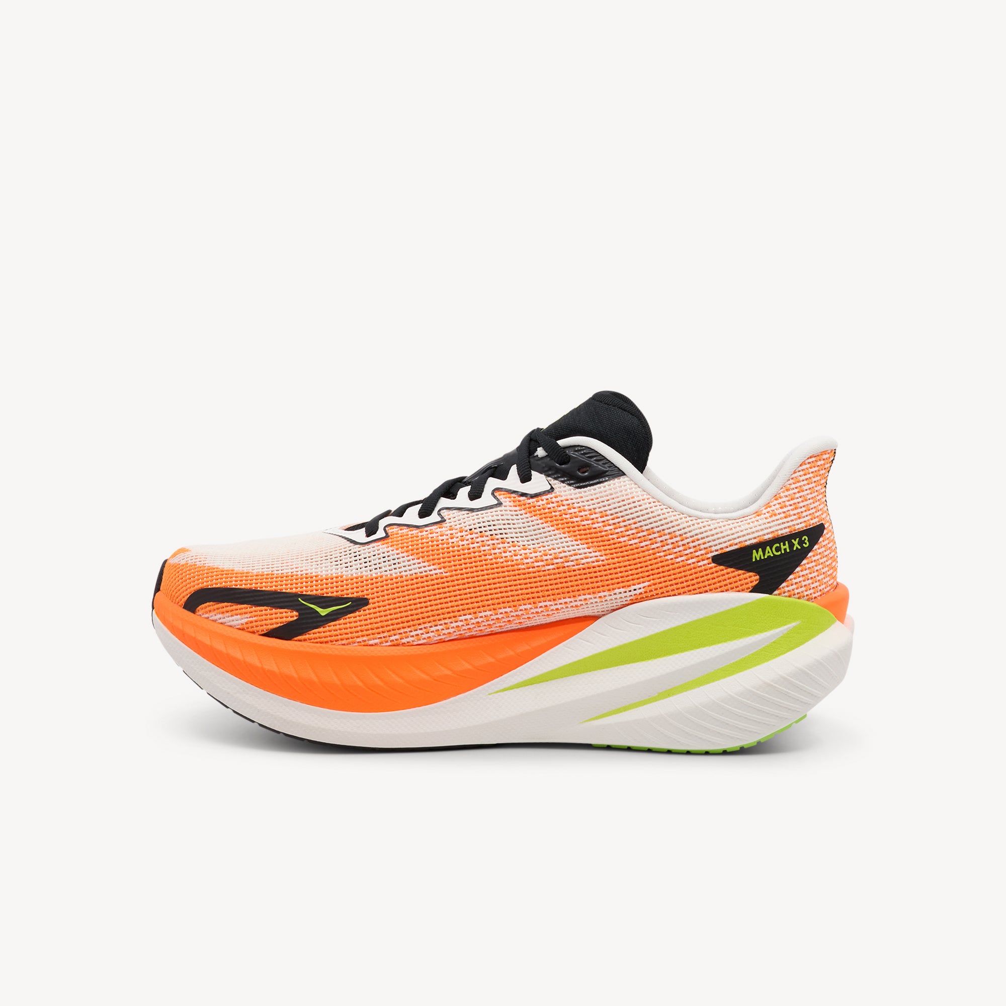 Hoka Mach X 3 White / Neon Tangerine Mens