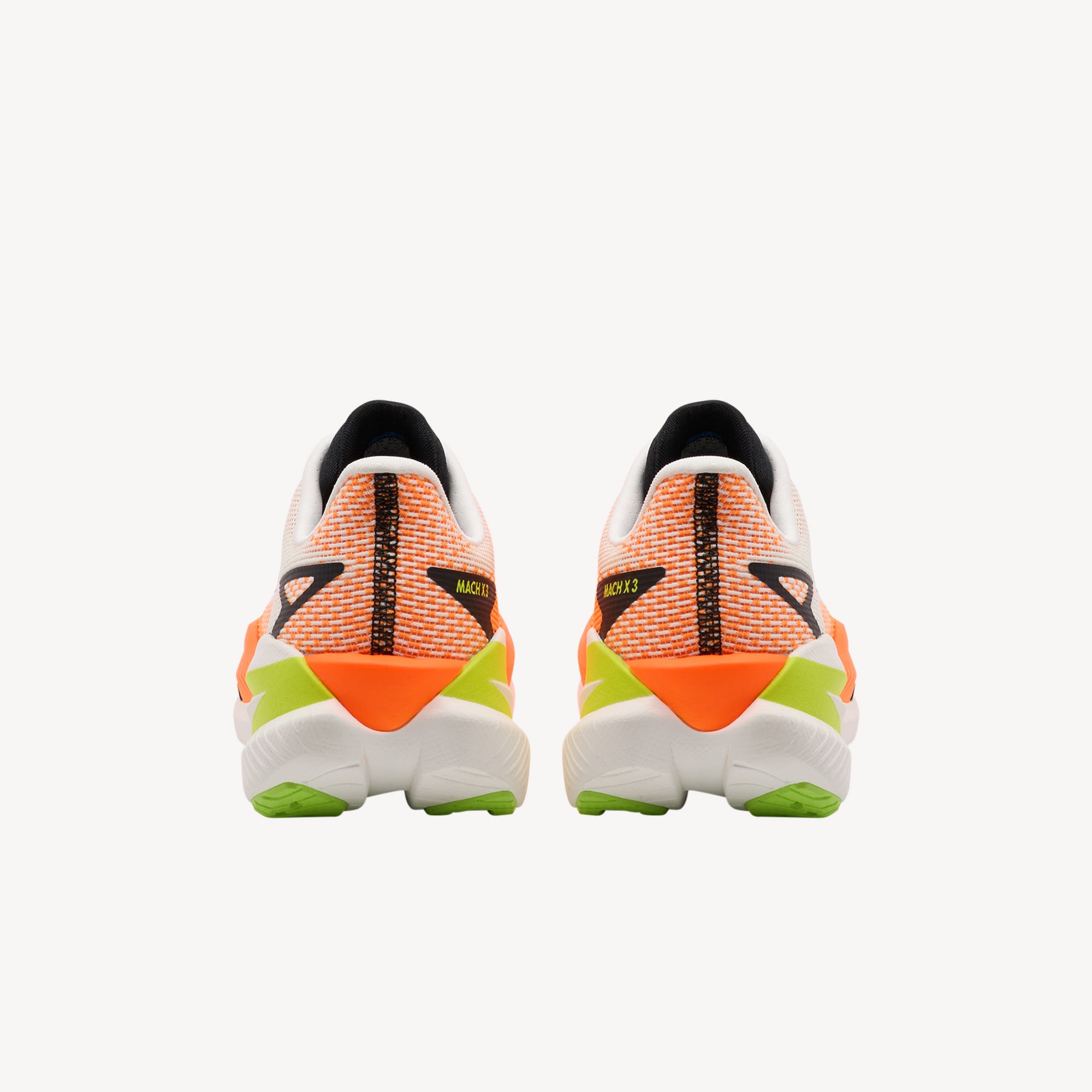 Hoka Mach X 3 White / Neon Tangerine Mens