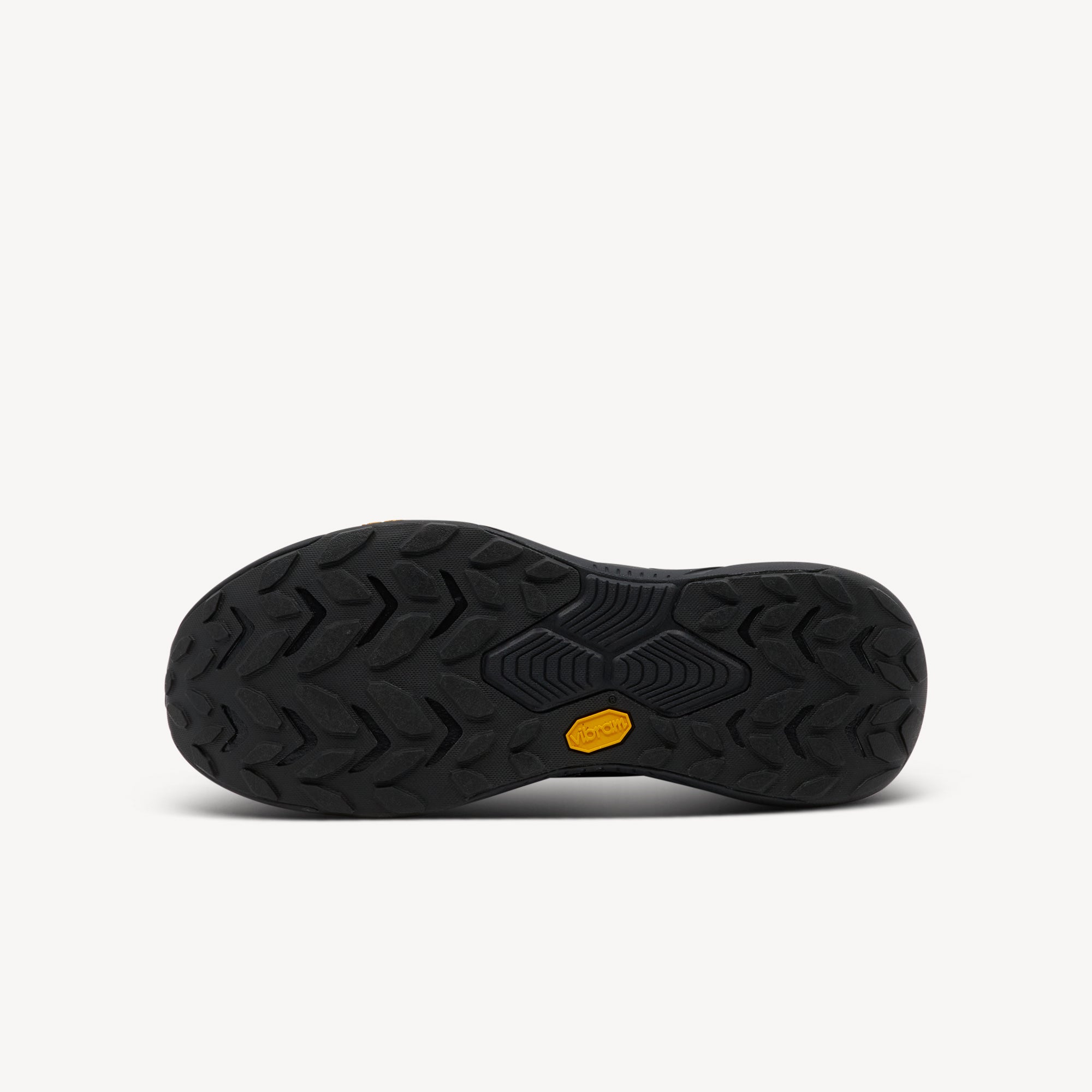 Outsole view of Hoka Transport features recovery comfort at Profeet Footwear. Plush cushioned slide with extended heel geometry for relaxed wear. Shop now.