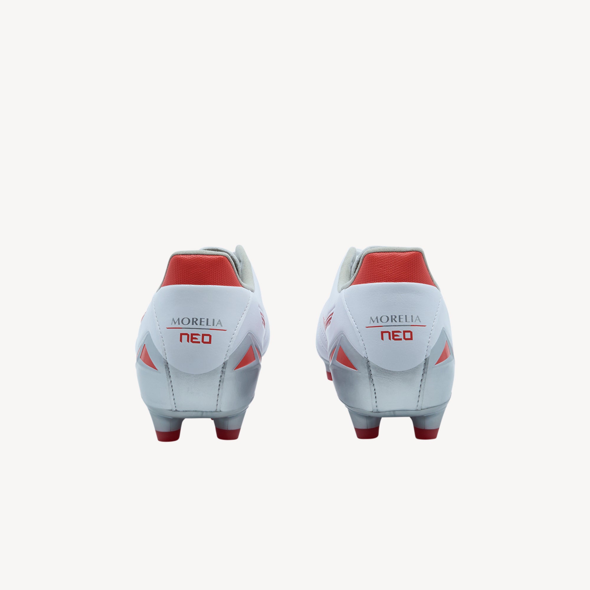 Mizuno Morelia Neo IV Pro FG White / Radiant Red / Hot Coral Mens