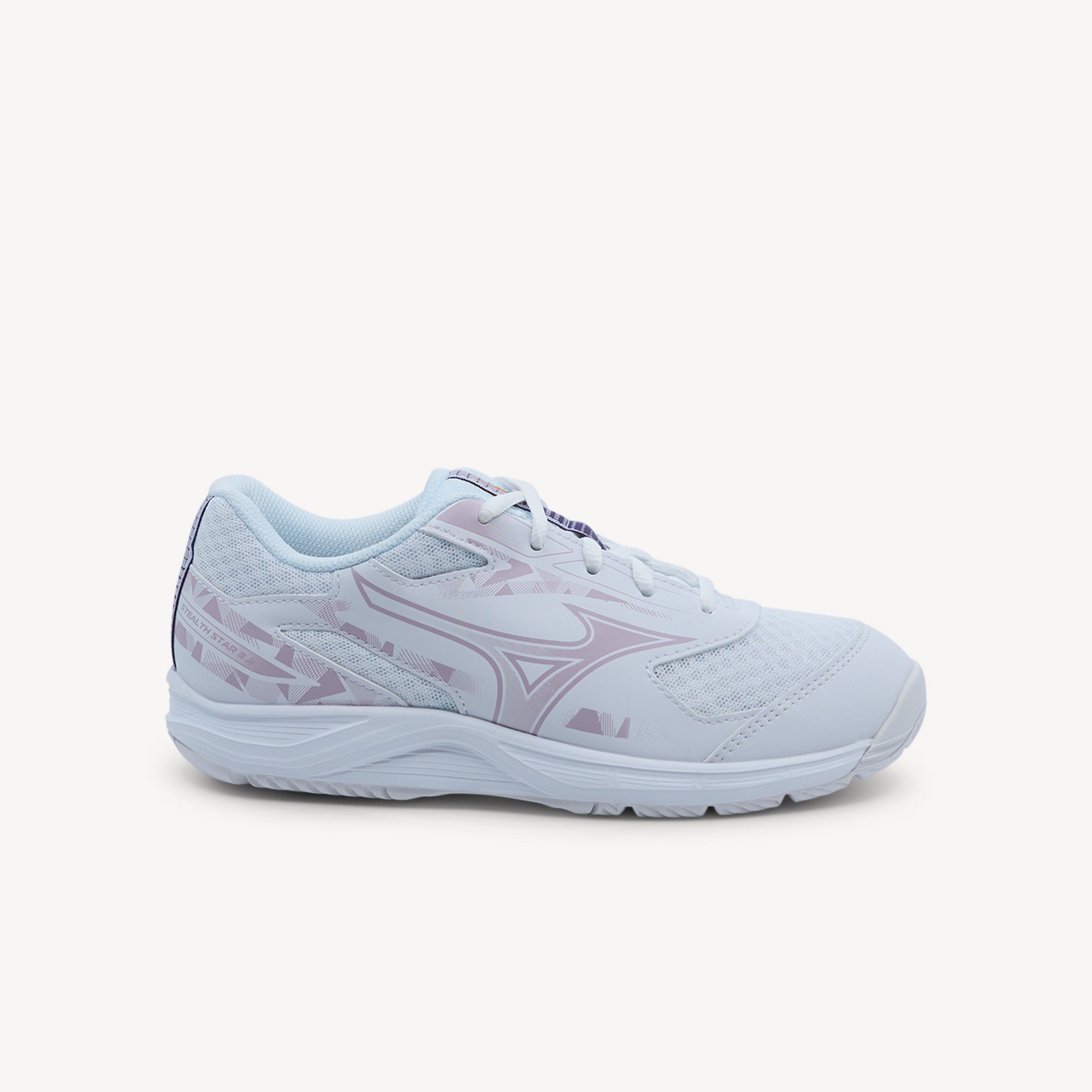 Mizuno Stealth Star 3 Jr NB features non-marking outsole at Profeet Footwear. Perfect all-rounder junior netball shoe for dynamic court performance.