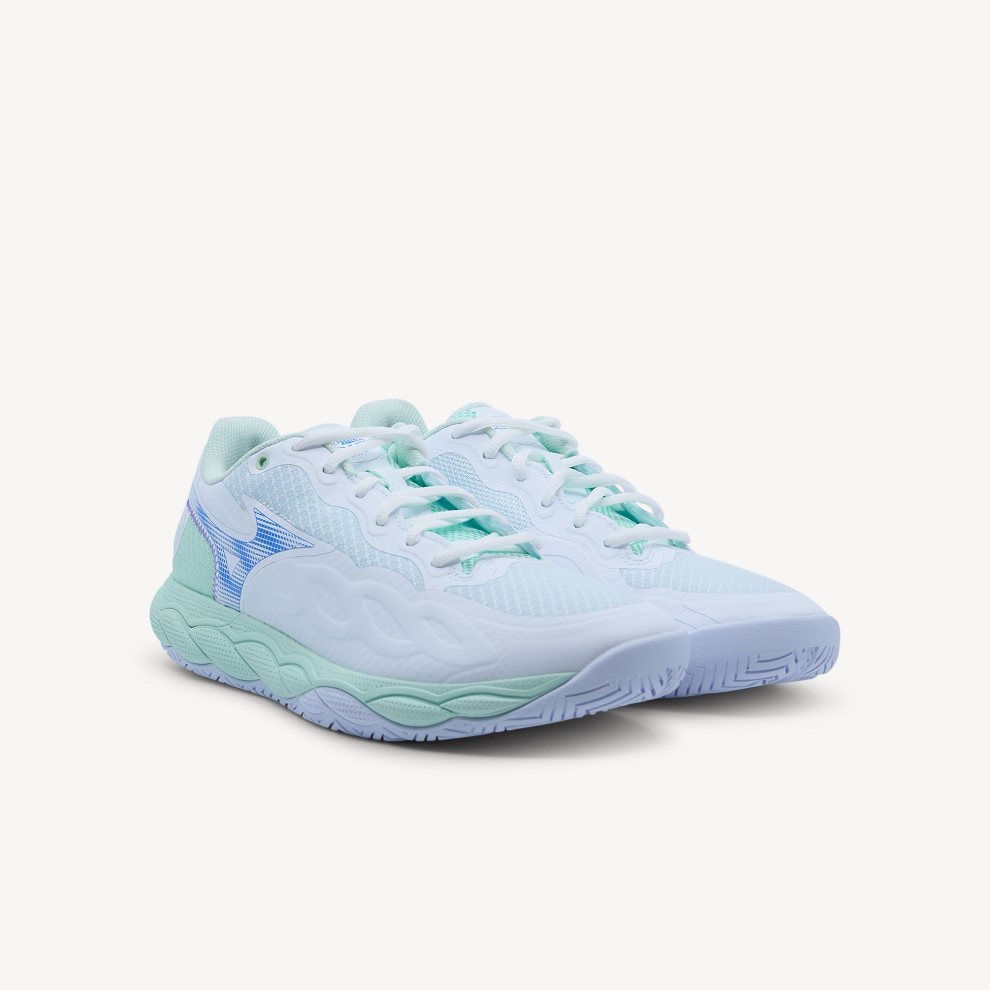 Mizuno Wave Enforce Court AC White / Frontier Blue / Bay Womens