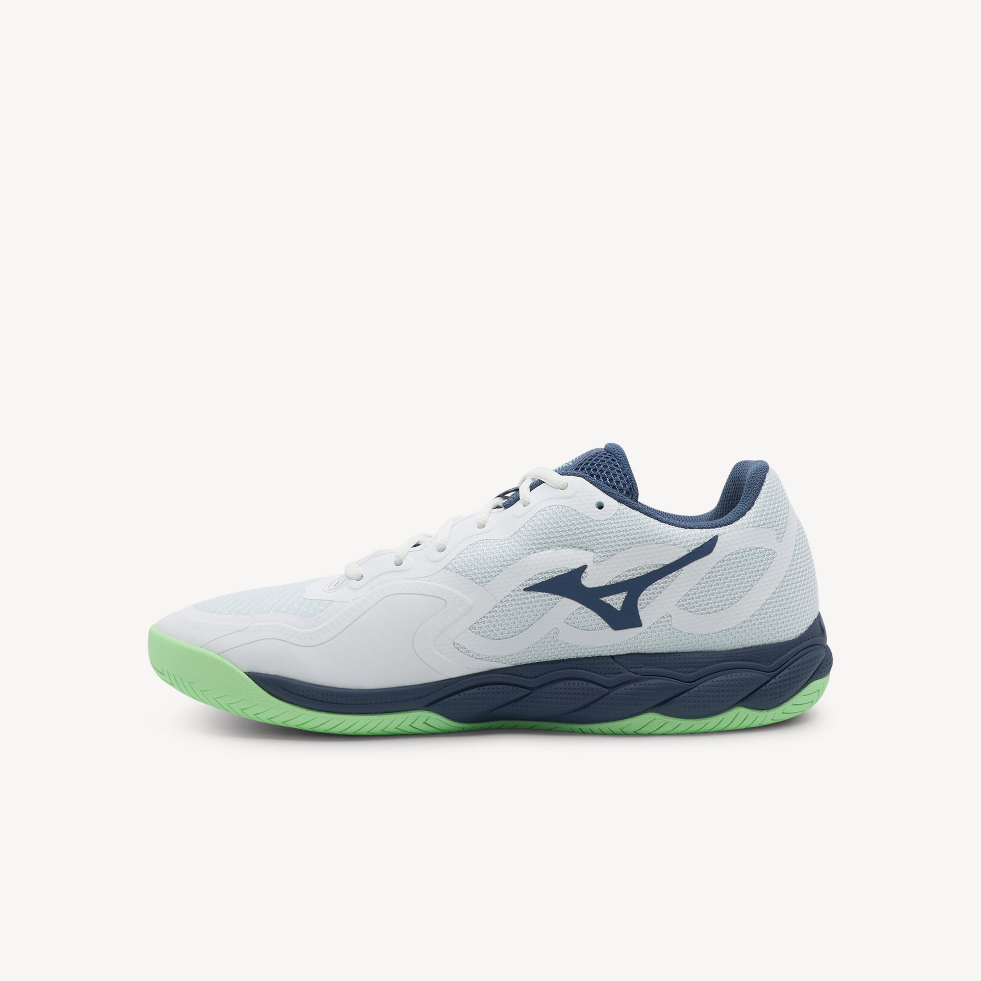 Mizuno Wave Enforce Court AC White / Vintage Indigo/ Neo Mint Mens