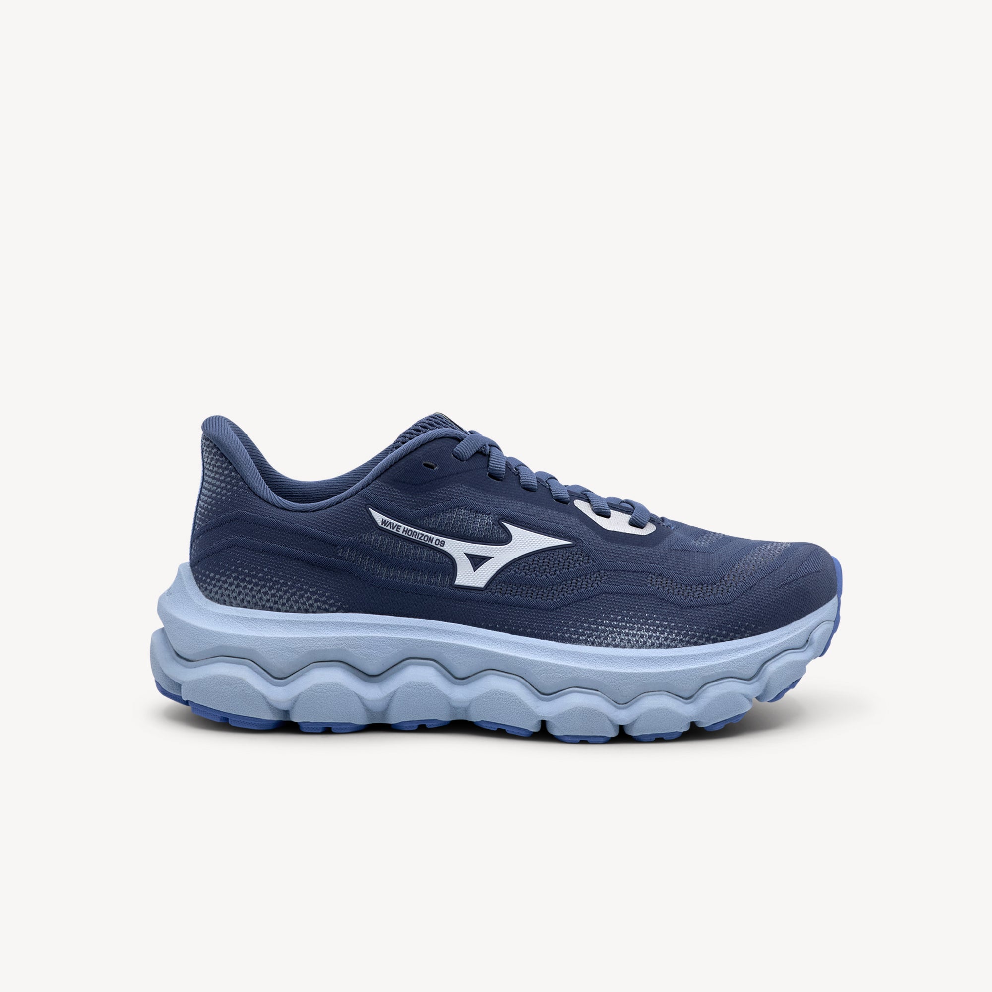 MIZUNO WAVE HORIZON 9 features maximum stability technology and plush cushioning at Profeet Footwear. Purpose-built running shoe for women. Expert-fitted.