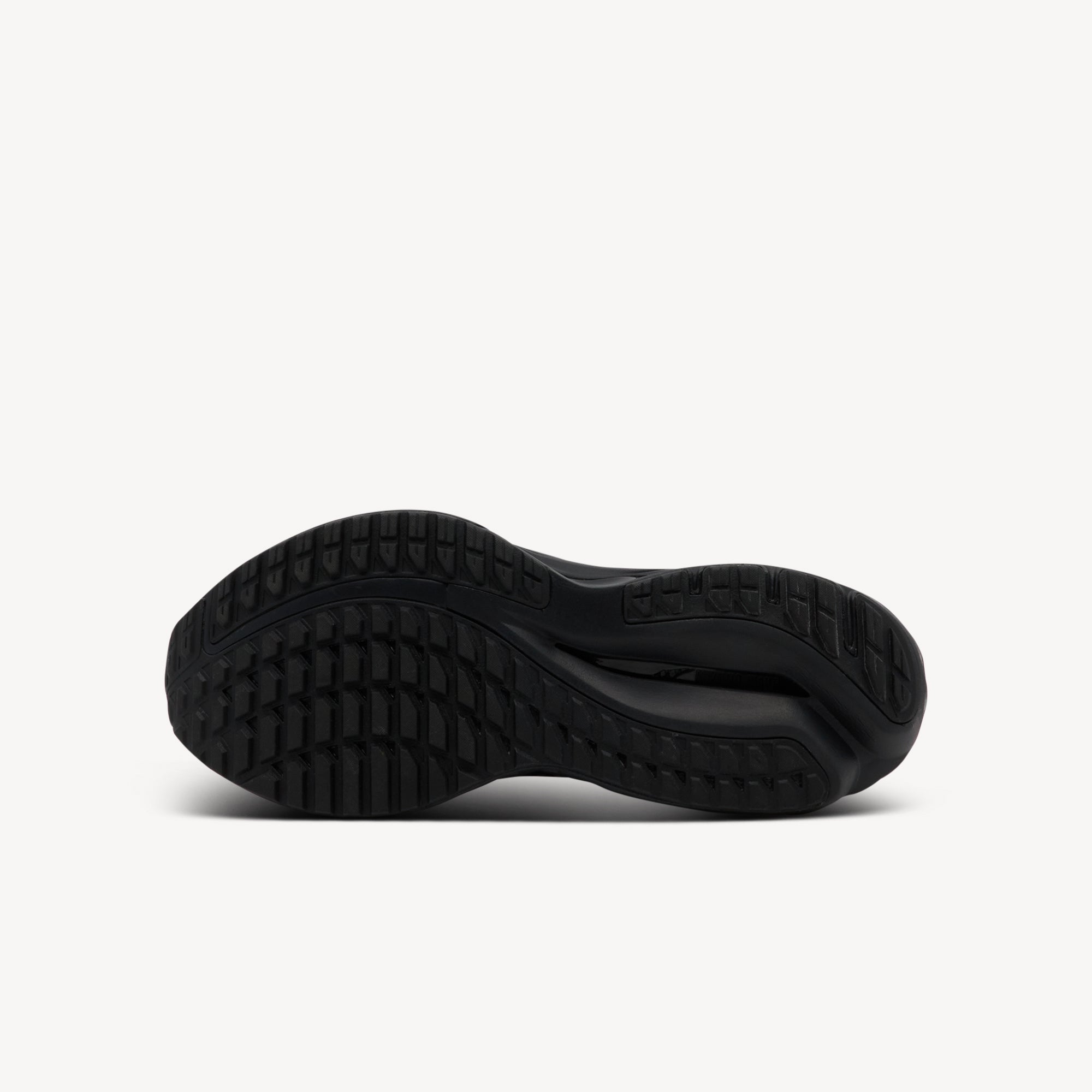 Outsole view of Mizuno Wave Inspire 20 features premium stability support at Profeet Footwear. Men's running shoe for overpronators seeking smooth rides and durability.