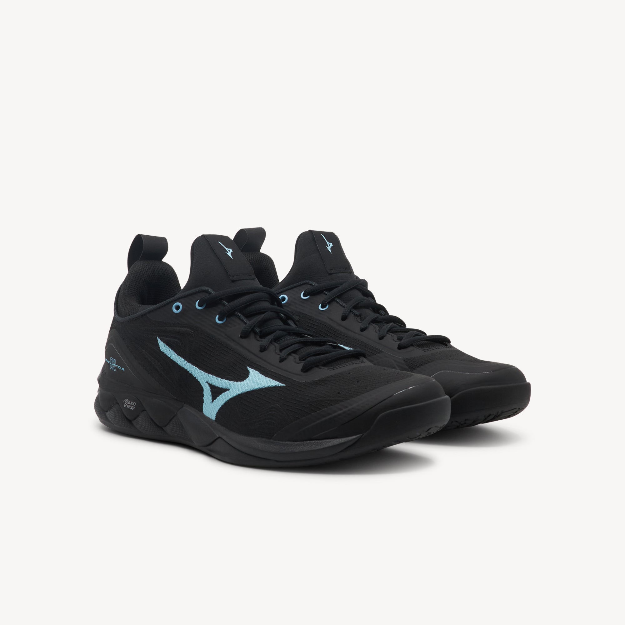 Side view of Mizuno Wave Luminous 2 NB features Foam Wave technology at Profeet Footwear. Women's netball shoe combining running comfort with court stability and support.