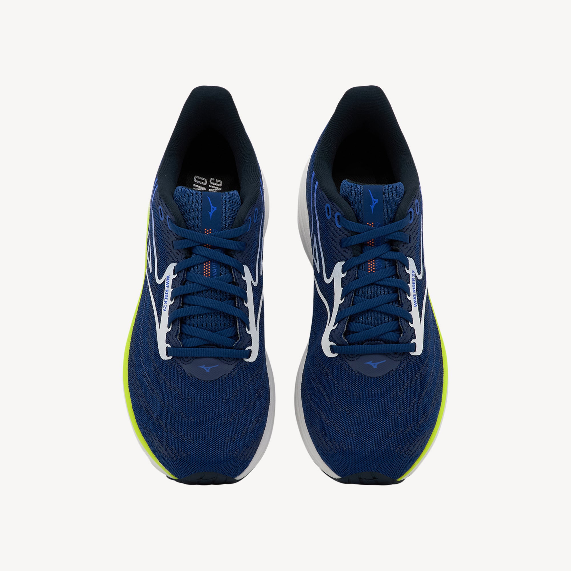 Mizuno Wave Rider 29 Estate Blue / White / Lightning Yellow Mens