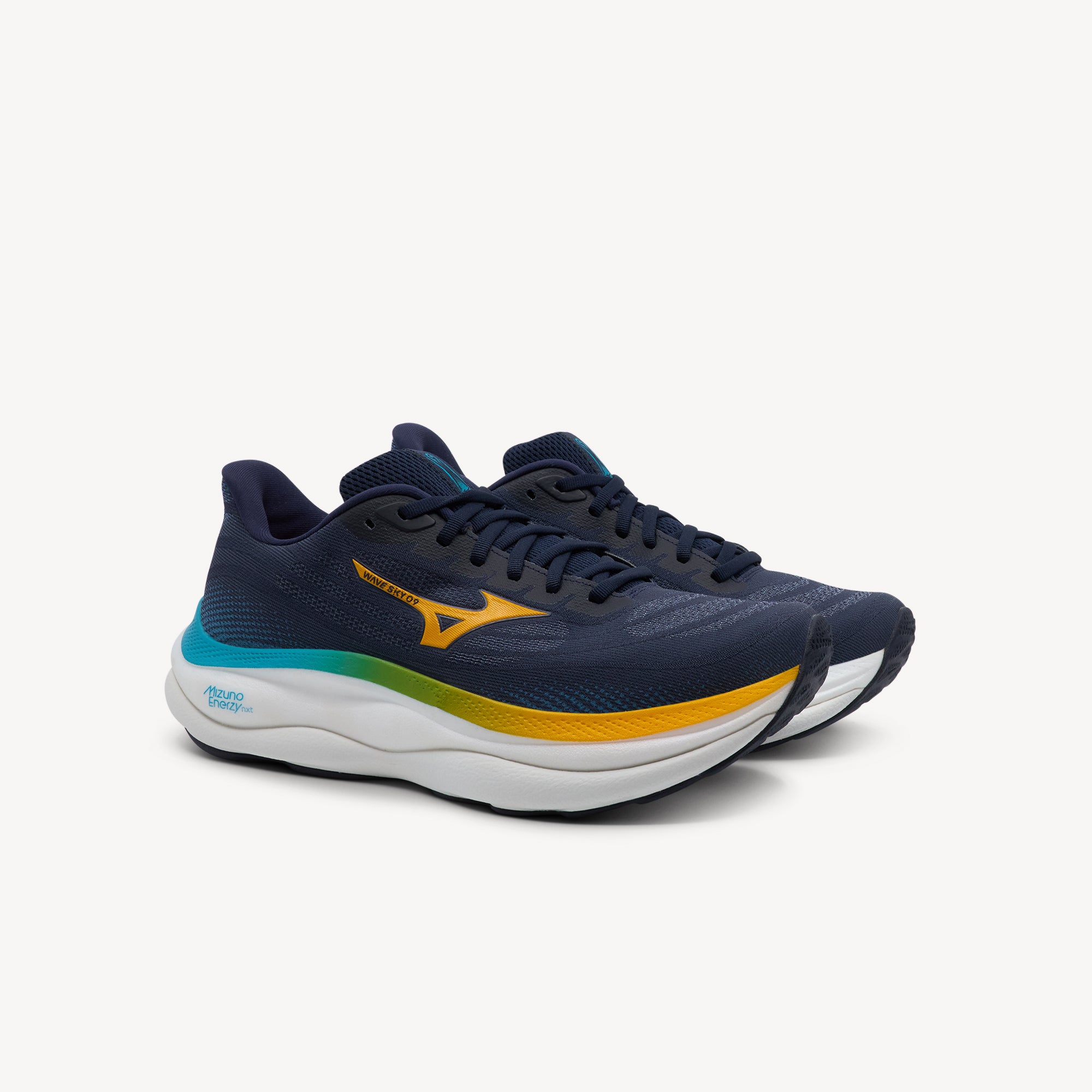 Mizuno Wave Sky 9 Baritone Blue / Citrus / Capri Breeze Mens