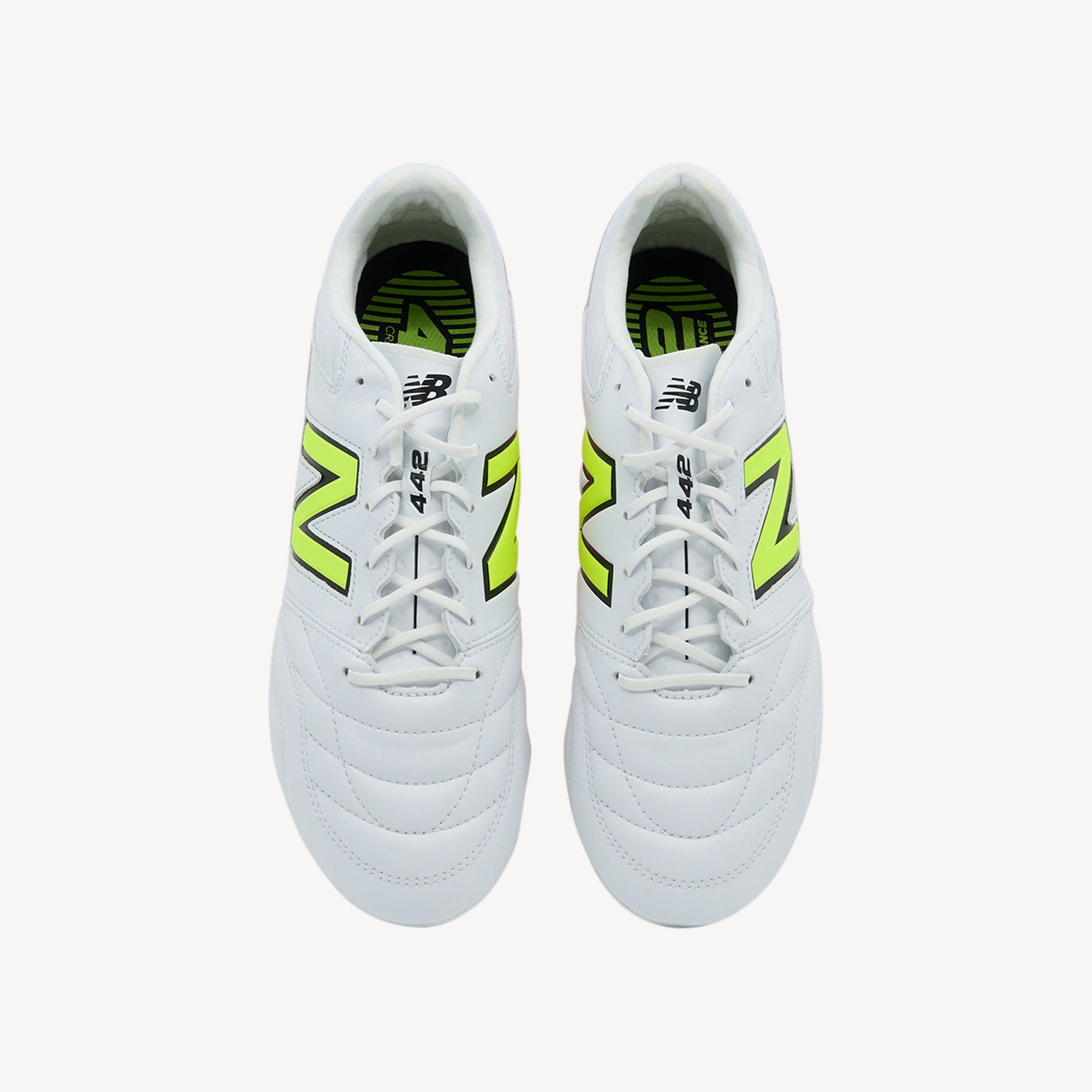 New Balance 442 Team FG V2 White / Energy Red / Hi-Lite Mens