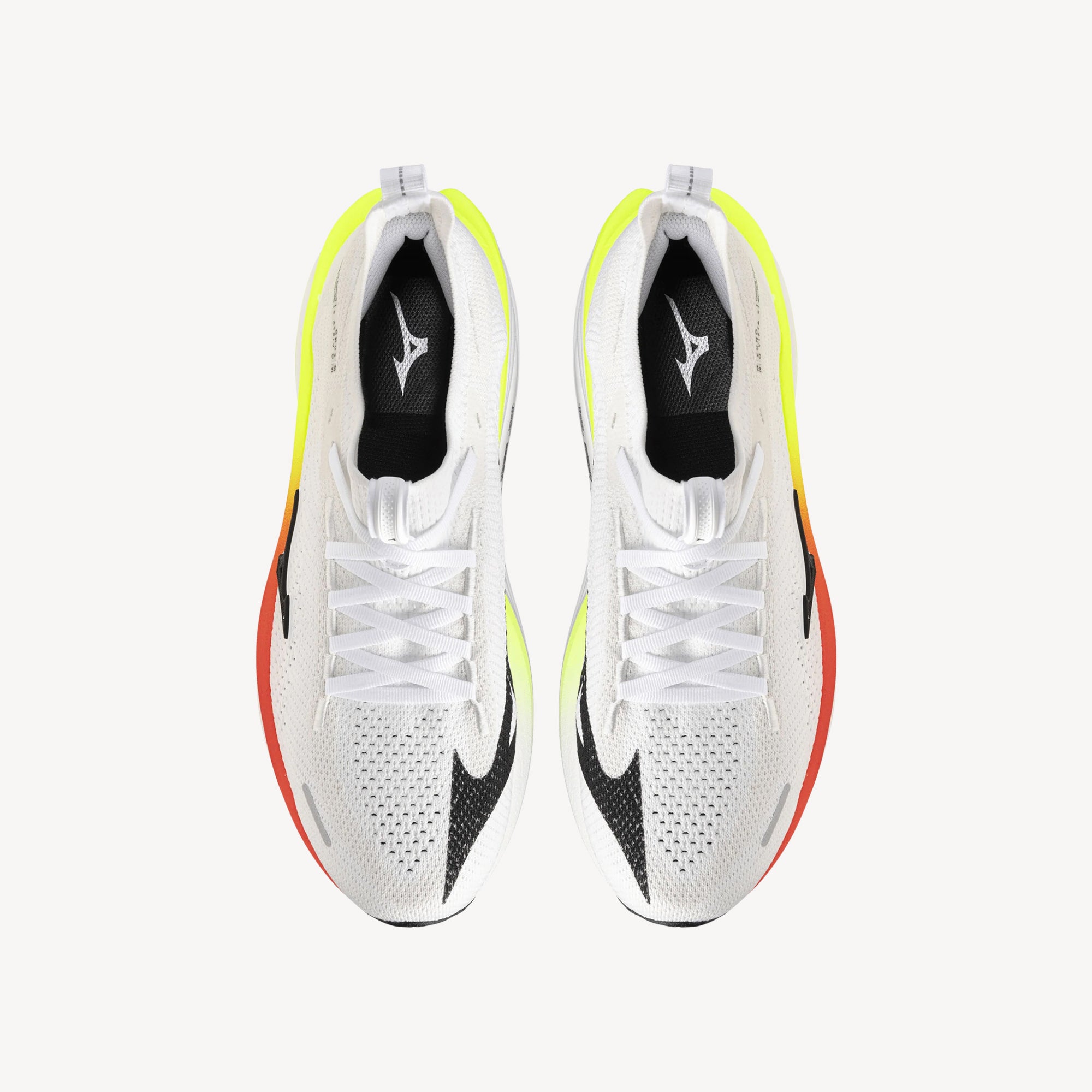 Mizuno Neo Vista 3 White / Black / Orange men's running shoe – cushioned, responsive daily trainer. Shop now at ProFeet Footwear.