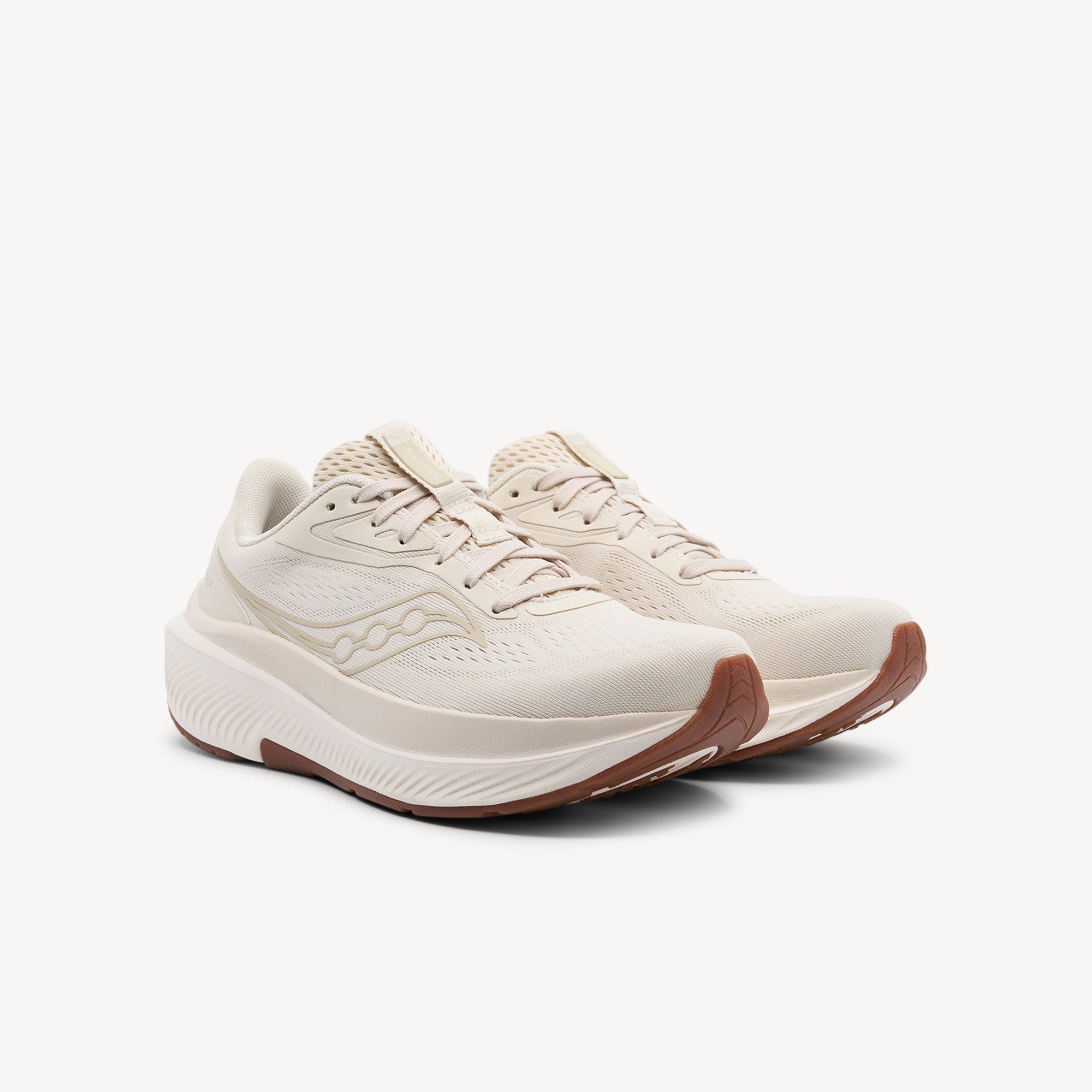 Side view of Saucony Echelon 10 features PWRRUN cushioning and straight-lasted design at Profeet Footwear. Supportive neutral trainer for wider feet and orthotics. Shop now.