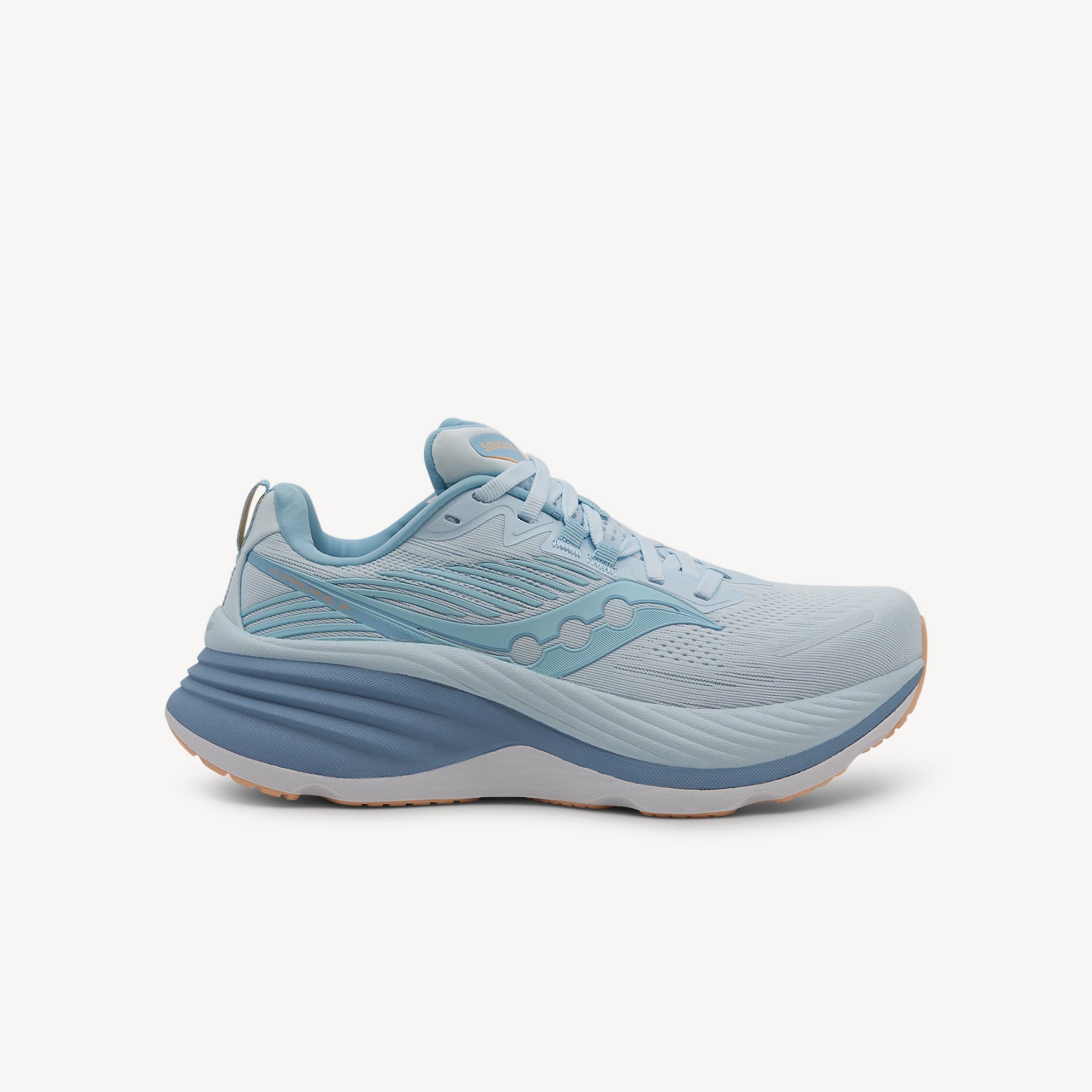 Saucony Hurricane 24 features max cushioning and stability support at Profeet Footwear. Premium stability shoe for overpronators. Shop now.