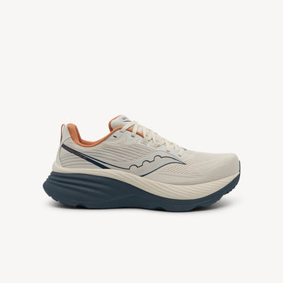 Saucony Hurricane 24 features max cushioning and stability support at Profeet Footwear. Premium stability shoe for overpronators seeking comfort. Shop now.