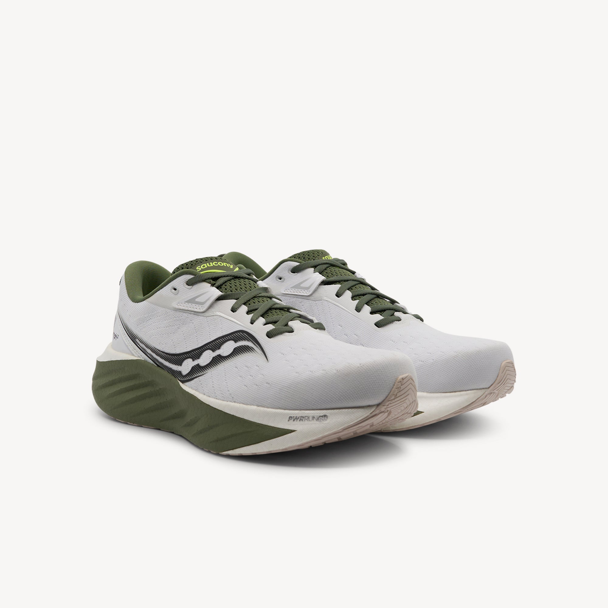 Saucony Triumph 22 White / Olivine Mens