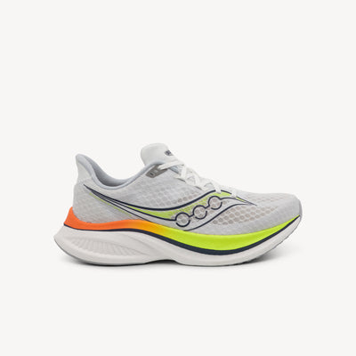 Saucony Endorphin Speed 5 features SpeedRoll technology at Profeet Footwear. Lightweight versatile trainer for daily miles to PRs. Shop now.