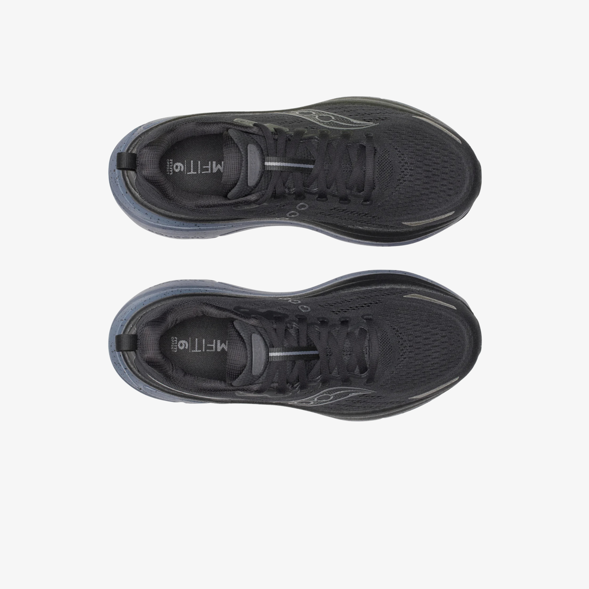 Saucony Hurricane 25 Black / Shadow Mens, top view