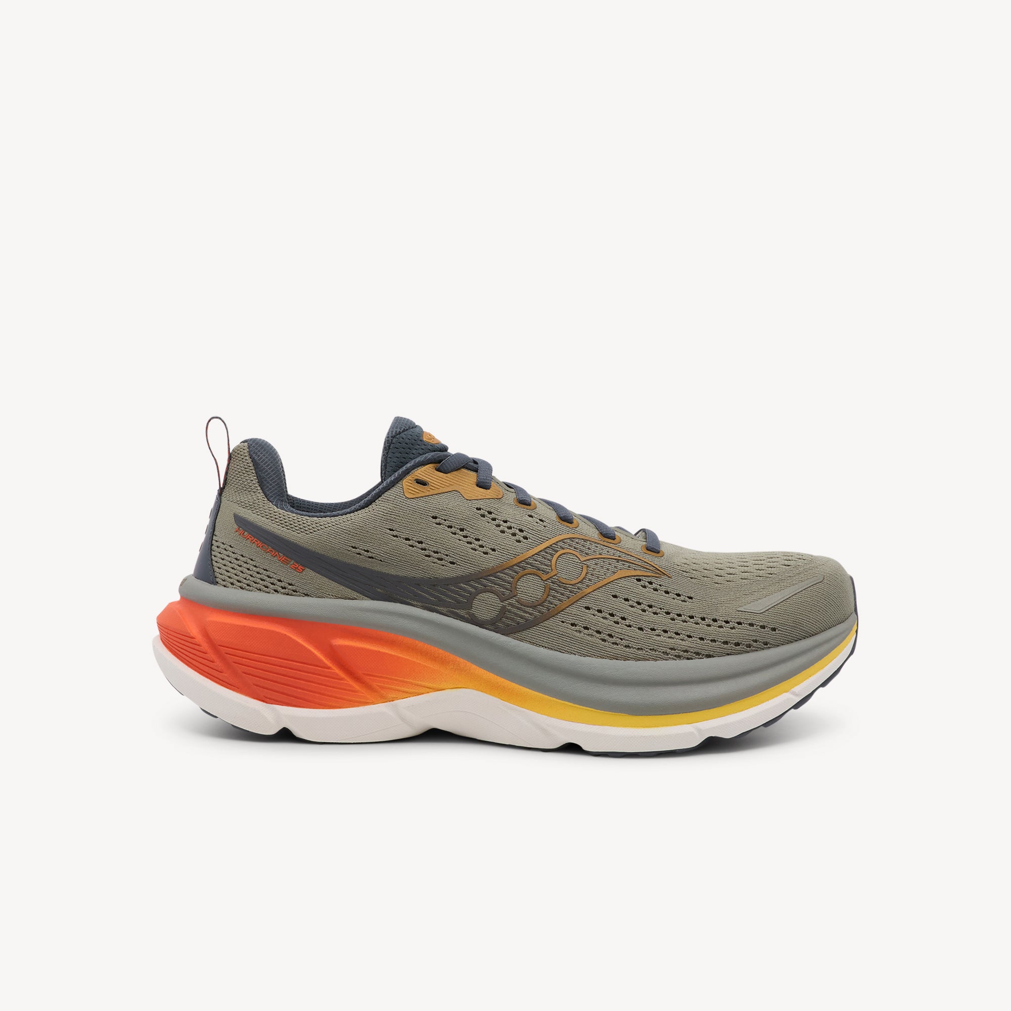 SAUCONY HURRICANE 25 features maximum stability support and plush comfort at Profeet Footwear. Purpose-built running shoe for men. Expert-fitted.