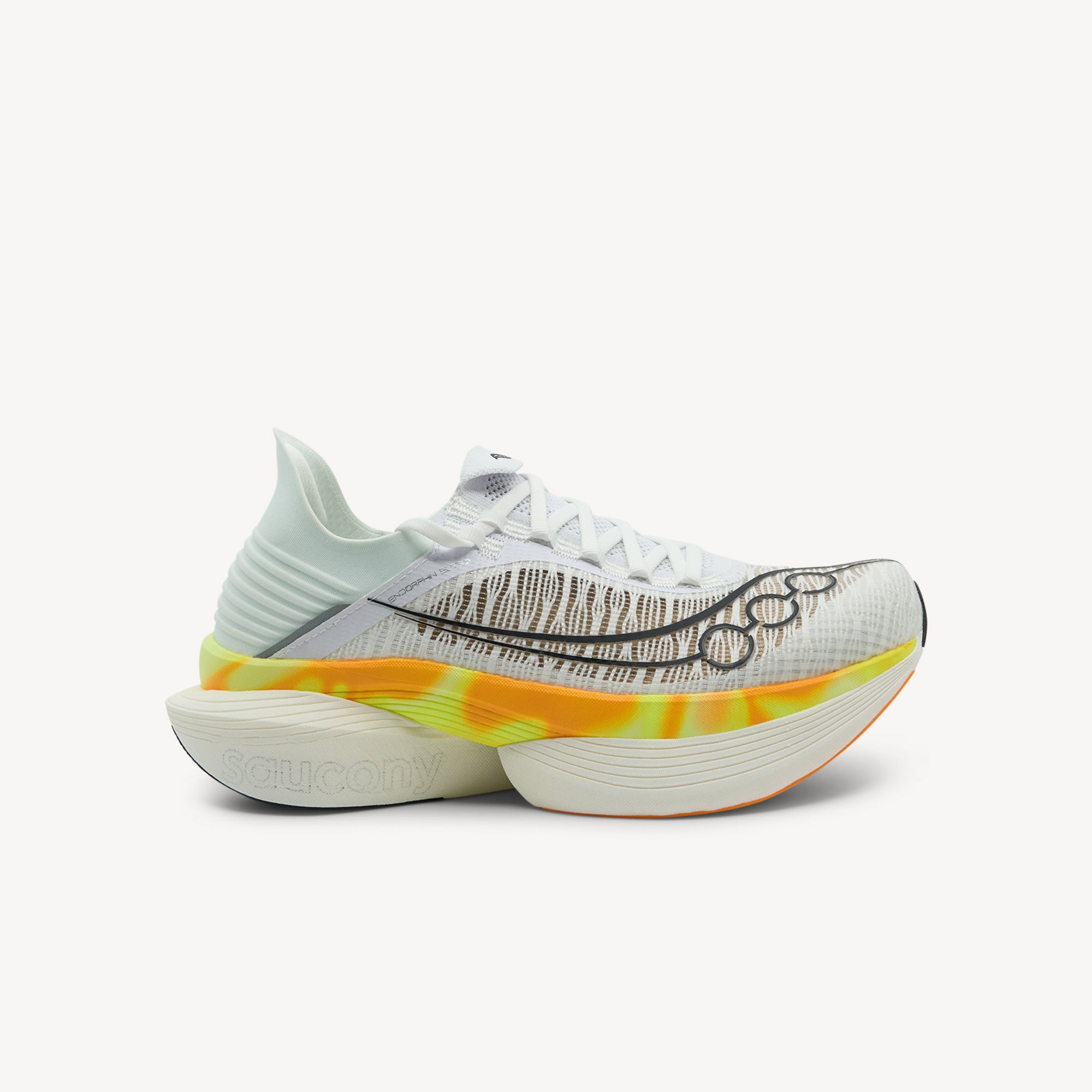 Saucony Endorphin Elite 2 features full PWRRUN HG midsole and carbon plate at Profeet Footwear. Premium racing shoe for competitive runners. Shop now.