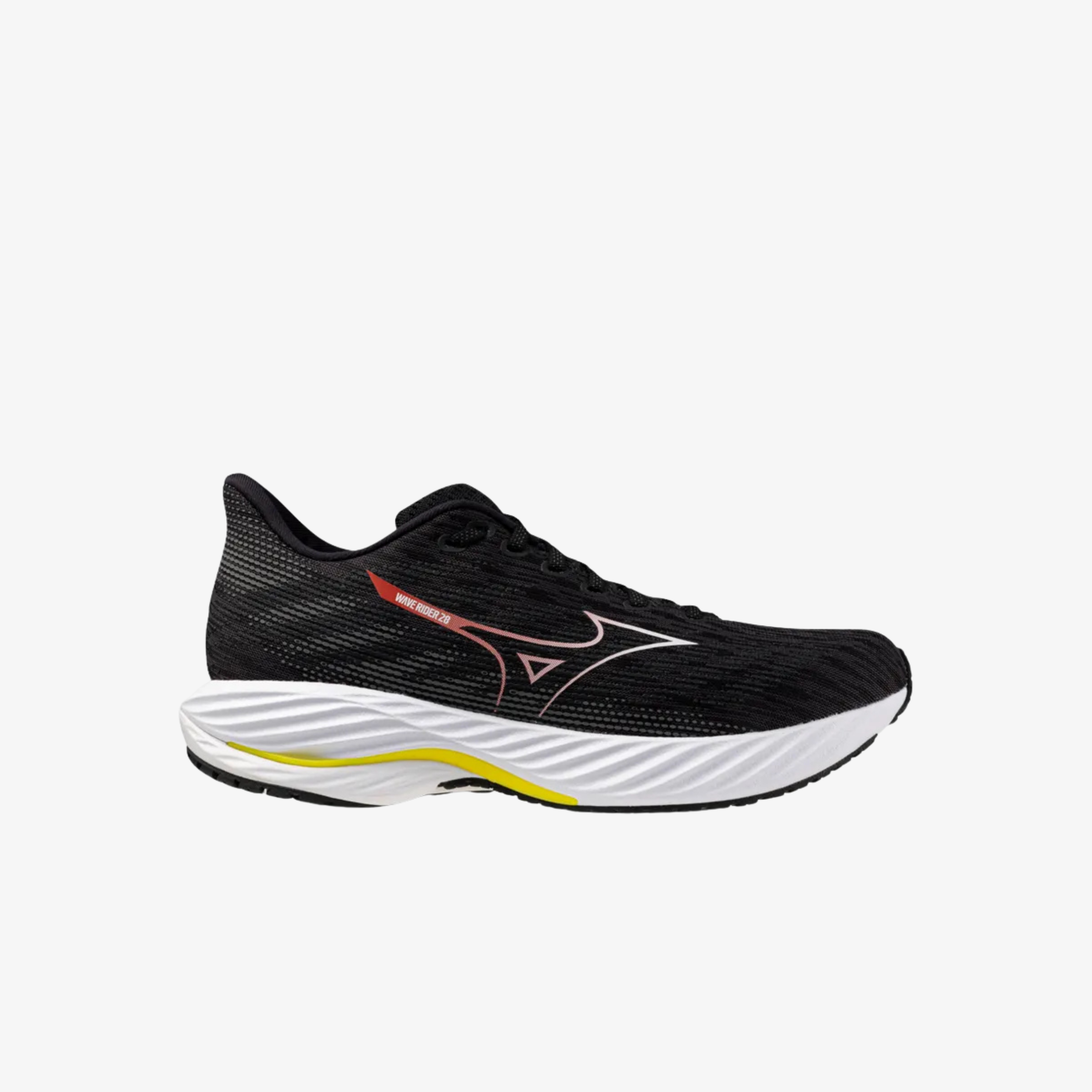 Mizuno Wave Rider 28 Black / White / Evening Primrose Mens