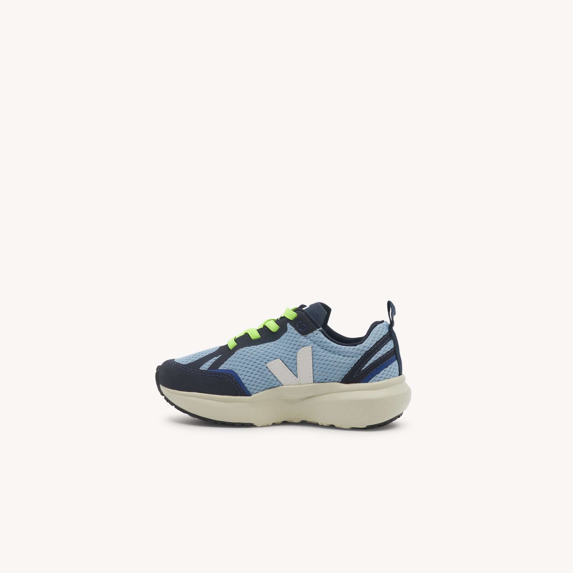 Veja Canary Elastic Laces Alveomesh Steel / White Kids