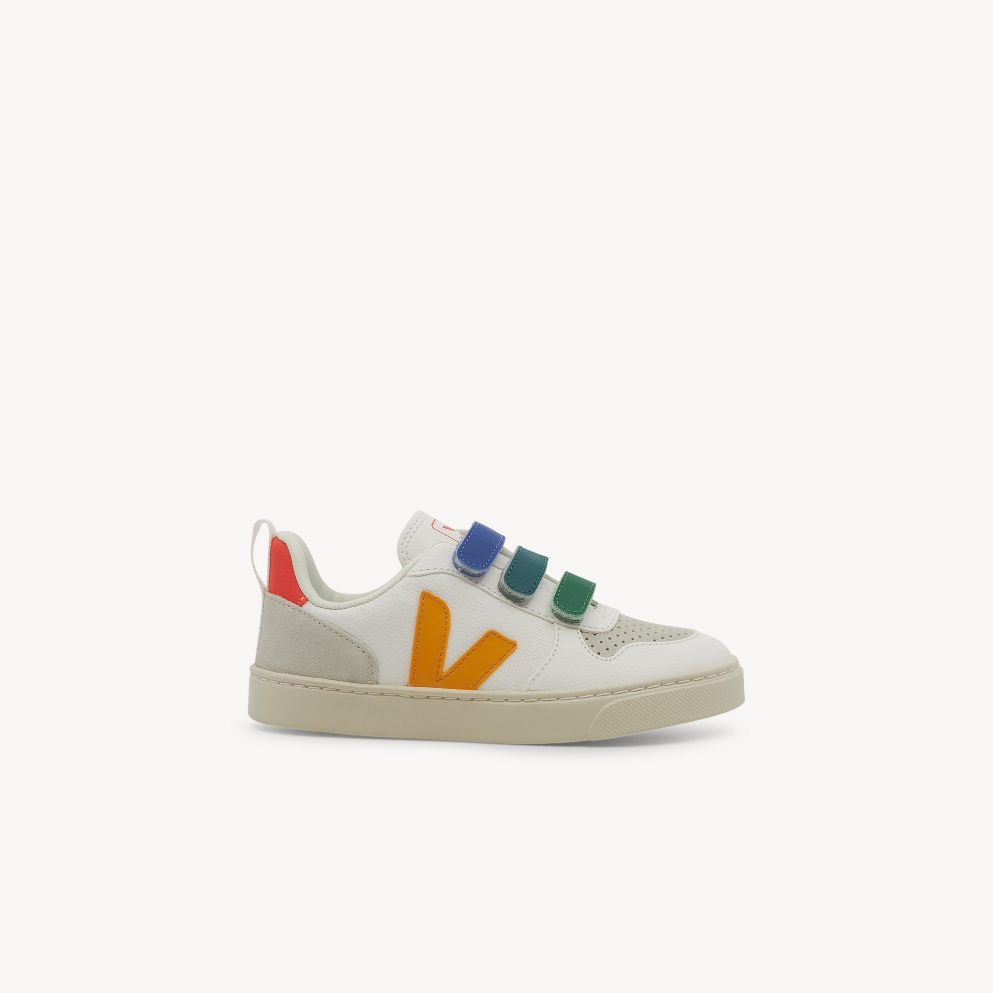 Veja V-10 Chromefree Leather Multico / Extra White / Ouro Kids
