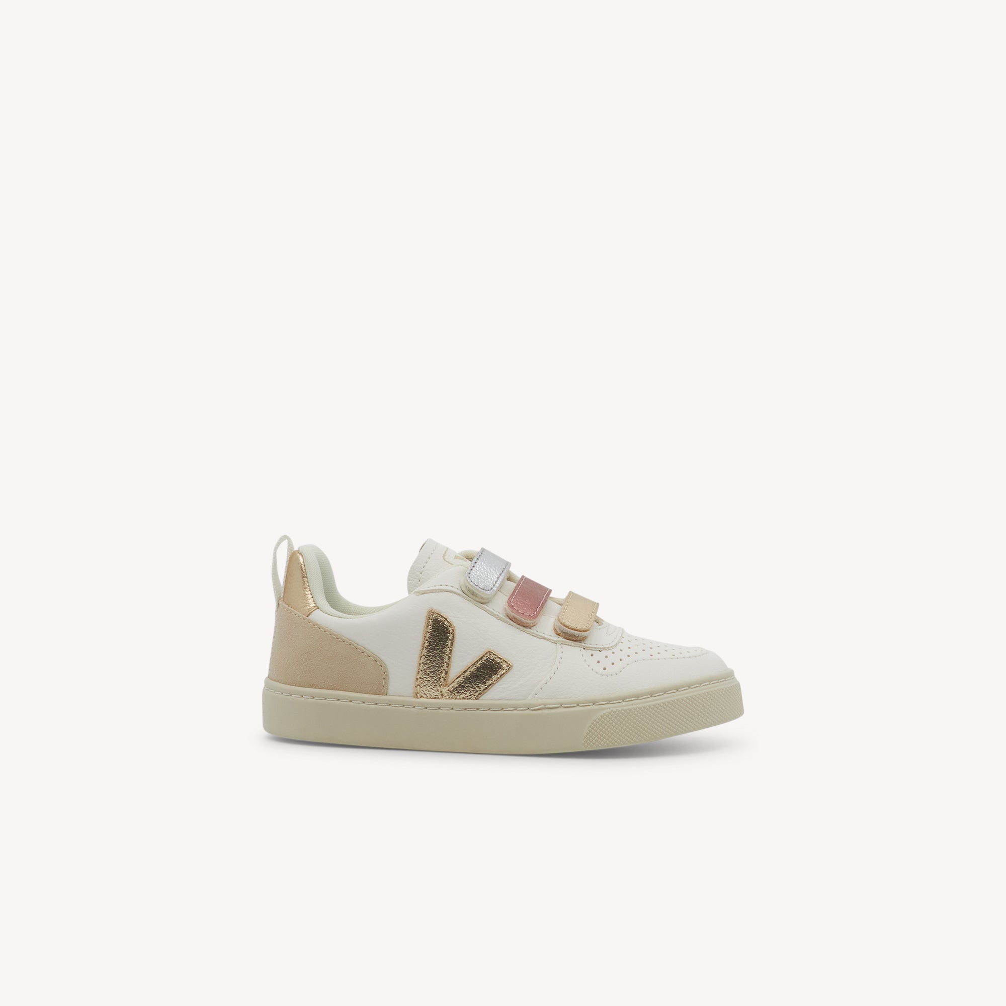 Veja V-10 Chromefree Leather Multico / Extra White / Shiny Kids