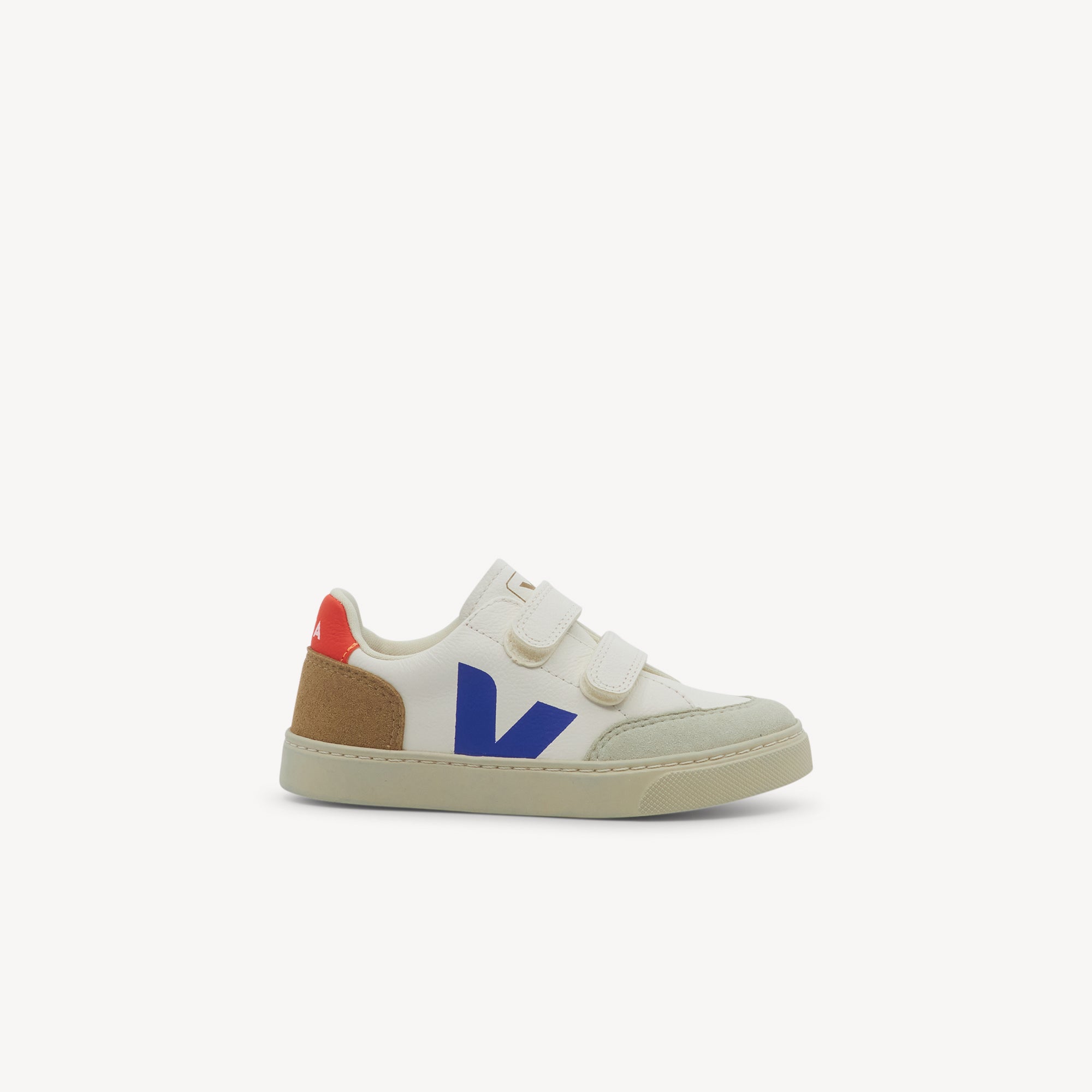 Veja V-12 Chromefree Leather Extra White / Multico / Miel Kids