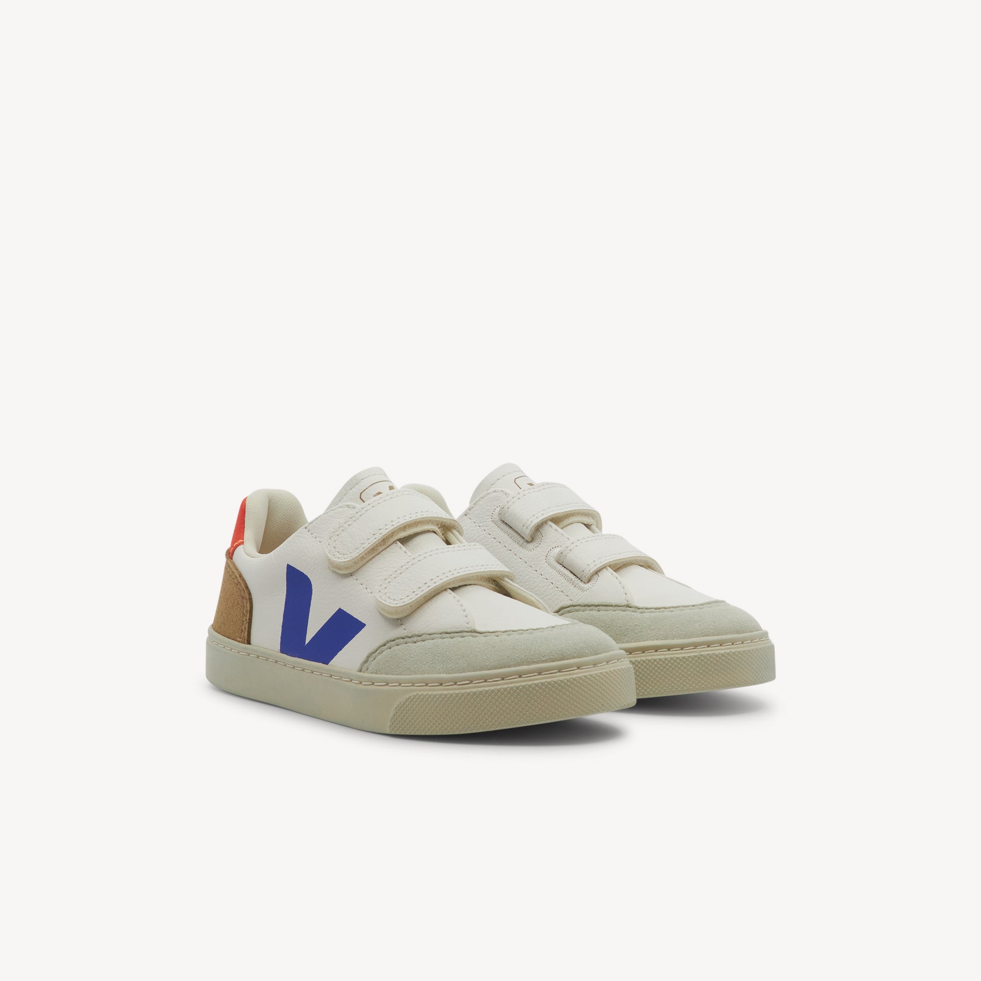 Veja V-12 Chromefree Leather Extra White / Multico / Miel Kids