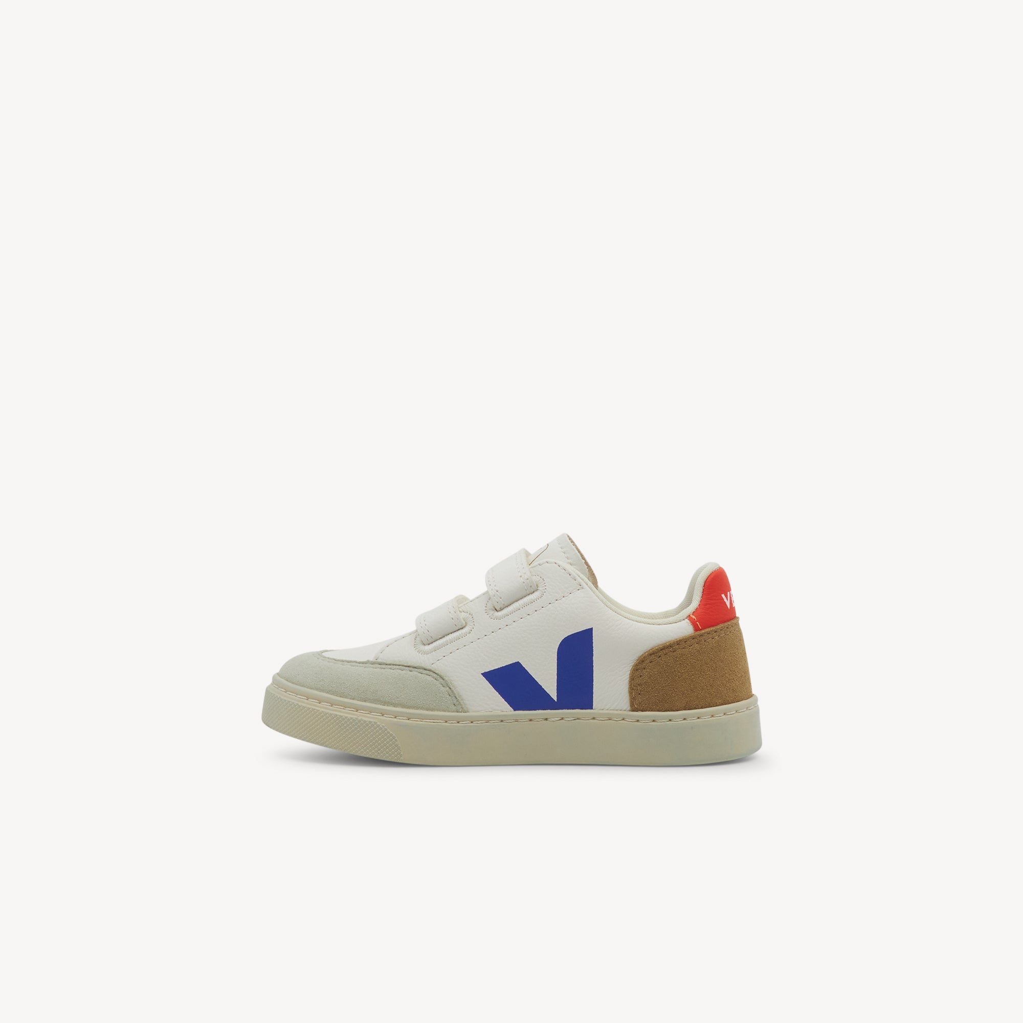 Veja V-12 Chromefree Leather Extra White / Multico / Miel Kids