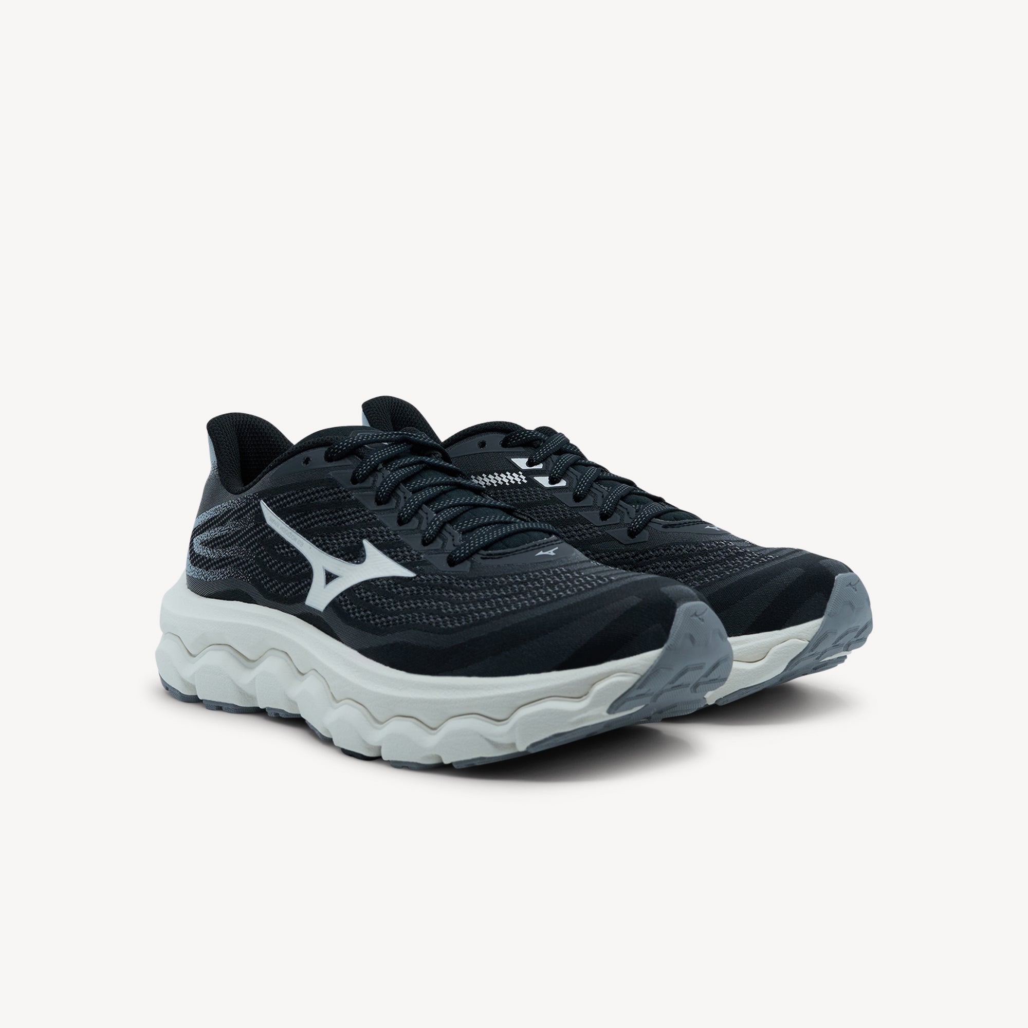 Side view of Mizuno Wave Horizon 8 features Foam Wave technology at Profeet Footwear. Maximum stability running shoe for cushioned support and pronation control.
