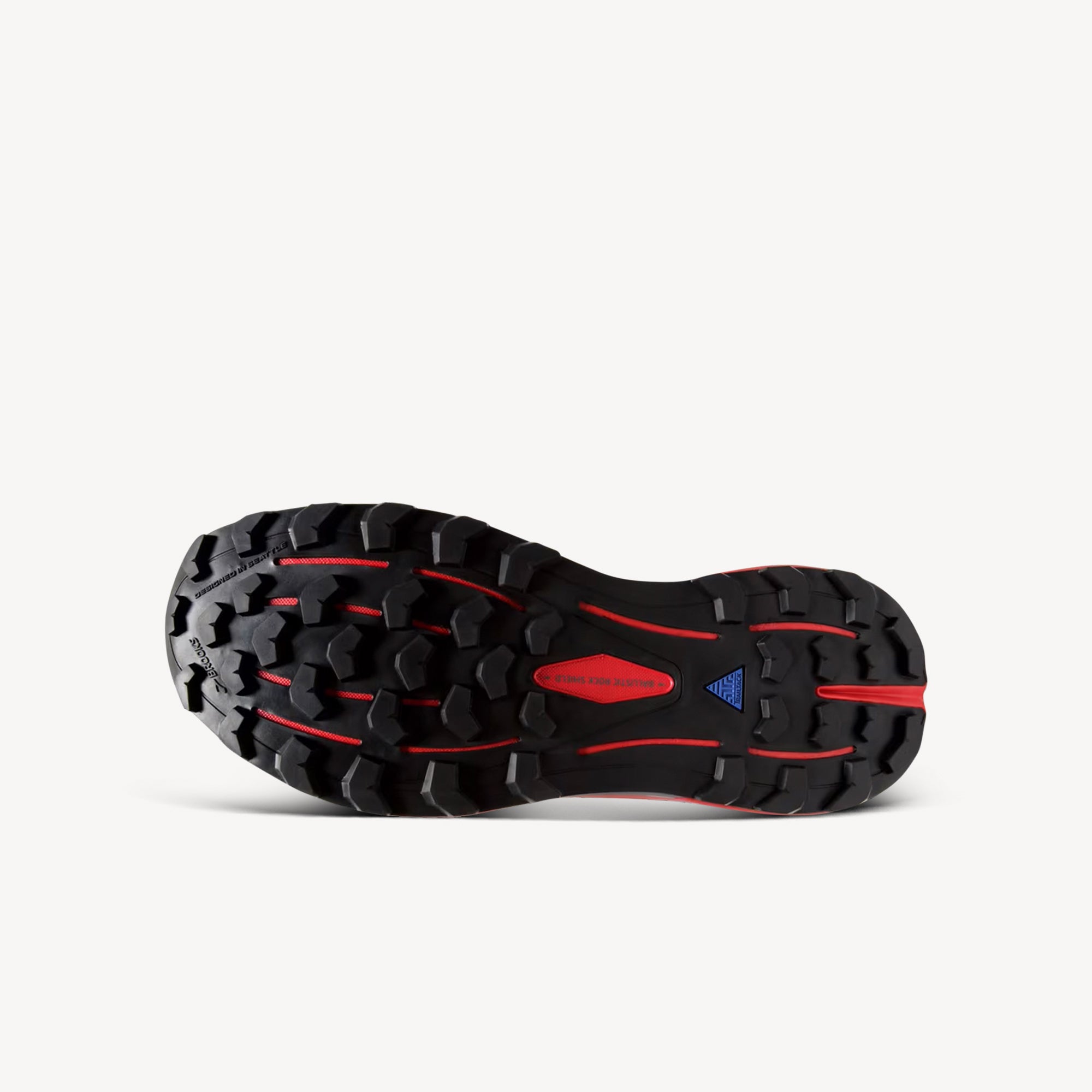 Brooks Cascadia 16 Black / Fiery Red / Yellow Mens