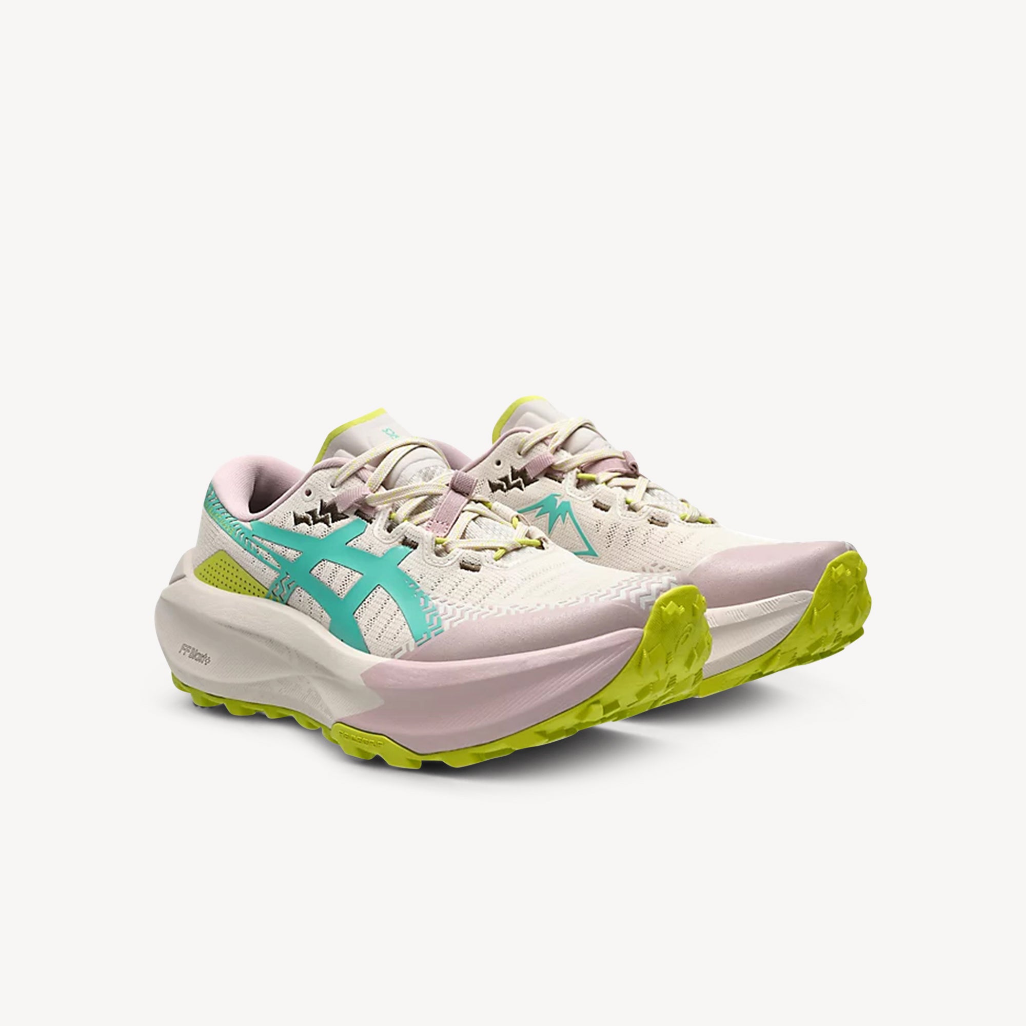 Asics Trabuco Max 5 Mineral Beige / Aurora Green Womens