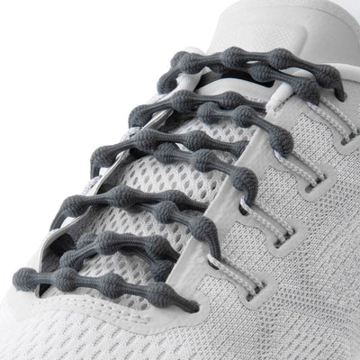 Caterpy No Tie Shoelaces Gunmetal Gray Adults