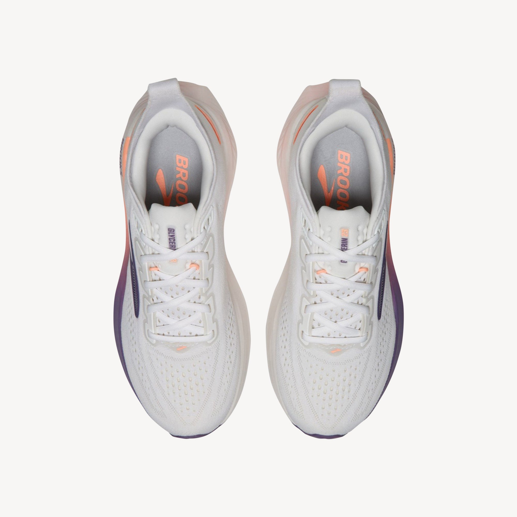 Brooks Glycerin 23 White / Mulled Grape / Clear Womens