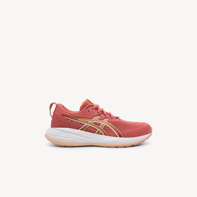 ASICS GEL-CUMULUS 27 GS features breathable mesh and cushioned comfort at Profeet Footwear. Versatile trainer for active kids. Expert-fitted. Shop now.
