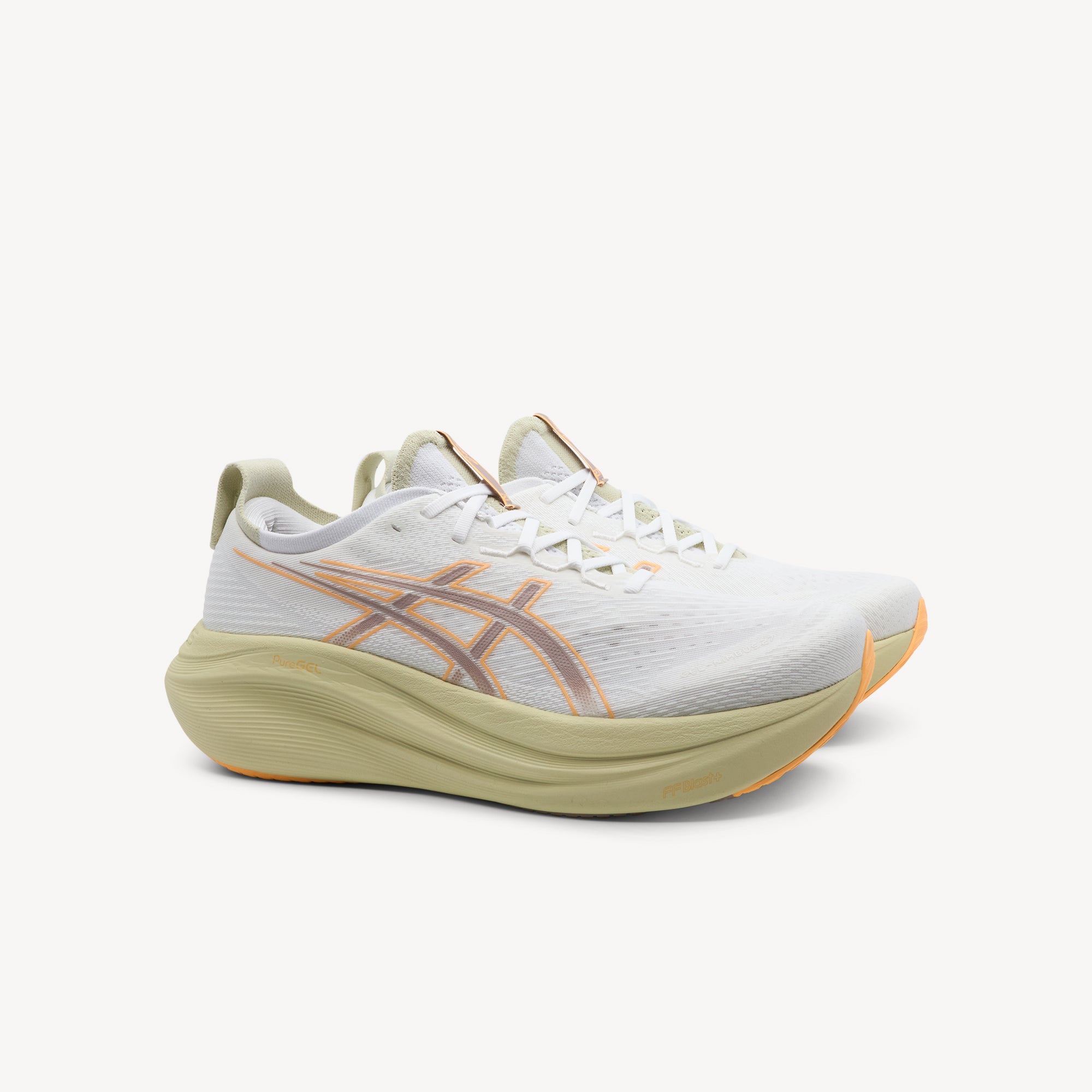 Asics Gel Nimbus 27 White / Fawn Mens