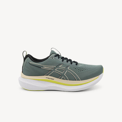 ASICS GLIDERIDE MAX features revolutionary rocker design and plush comfort at Profeet Footwear. Purpose-built efficiency running shoe. Expert-fitted.