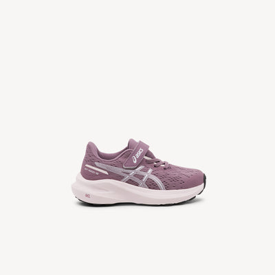 ASICS GT-1000 13 PS features reliable stability support and easy-on closure at Profeet Footwear. Purpose-built shoe for preschoolers. Expert-fitted.