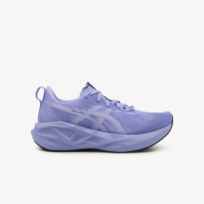 ASICS NOVABLAST 5 features energetic cushioning and responsive bounce at Profeet Footwear. Purpose-built running shoe for women. Expert-fitted.