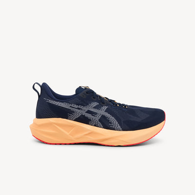 ASICS NOVABLAST 5 features energetic cushioning and responsive bounce at Profeet Footwear. Purpose-built running shoe for men. Expert-fitted.