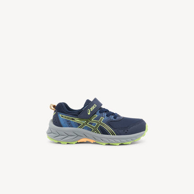 ASICS PRE VENTURE 9 PS features reliable traction and easy-on closure at Profeet Footwear. Purpose-built trail shoe for preschoolers. Expert-fitted.
