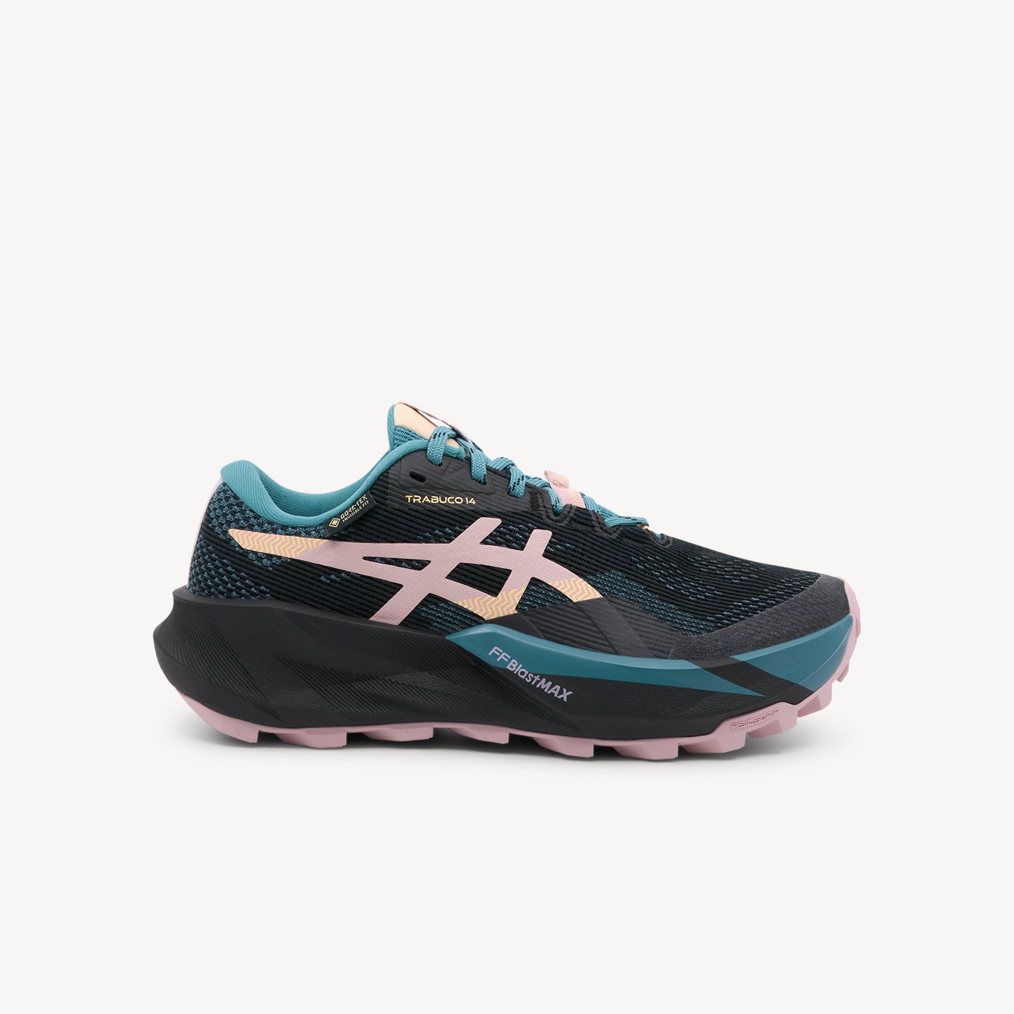 ASICS GEL-TRABUCO 14 GTX features waterproof protection and aggressive traction at Profeet Footwear. Purpose-built trail running shoe. Expert-fitted.