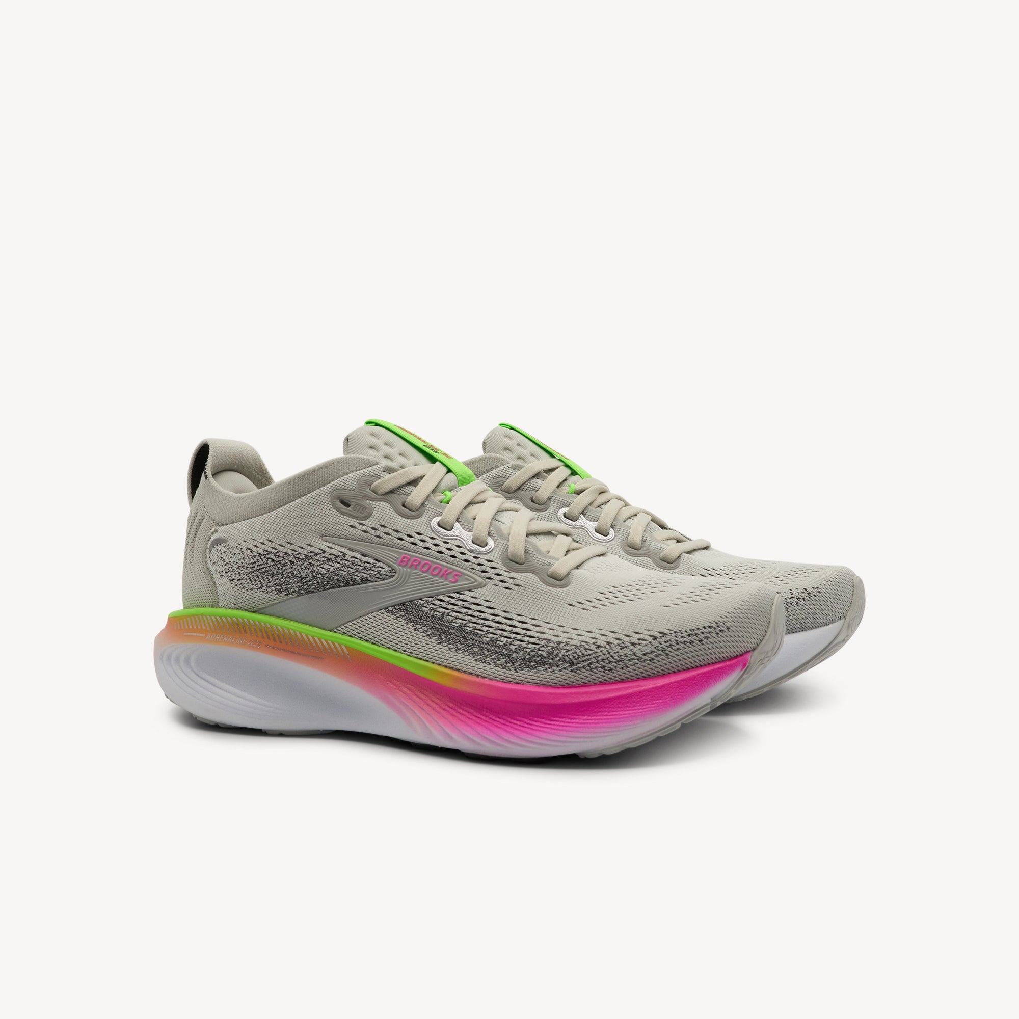 Side view of BROOKS ADRENALINE GTS 25 features reliable stability technology and responsive comfort at Profeet Footwear. Purpose-built running shoe. Expert-fitted.