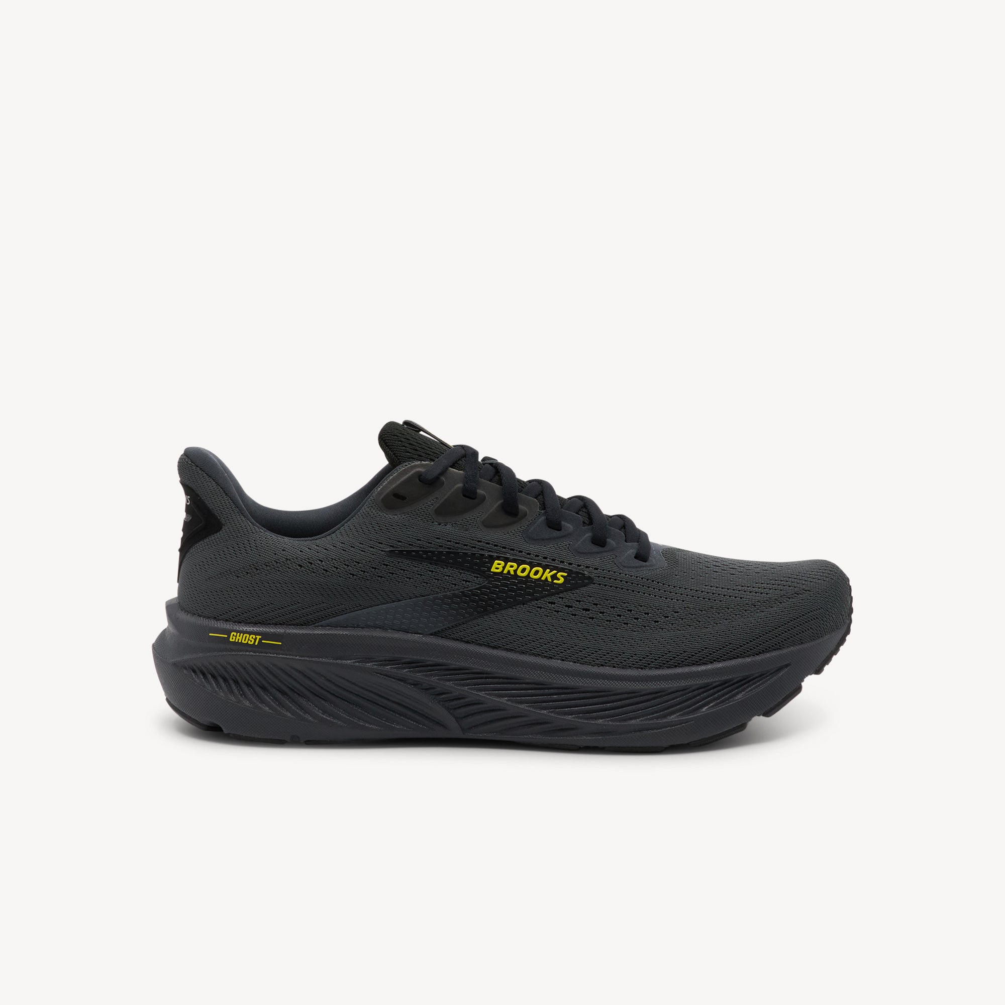Brooks Ghost 17 Ebony / Black / Yellow Mens