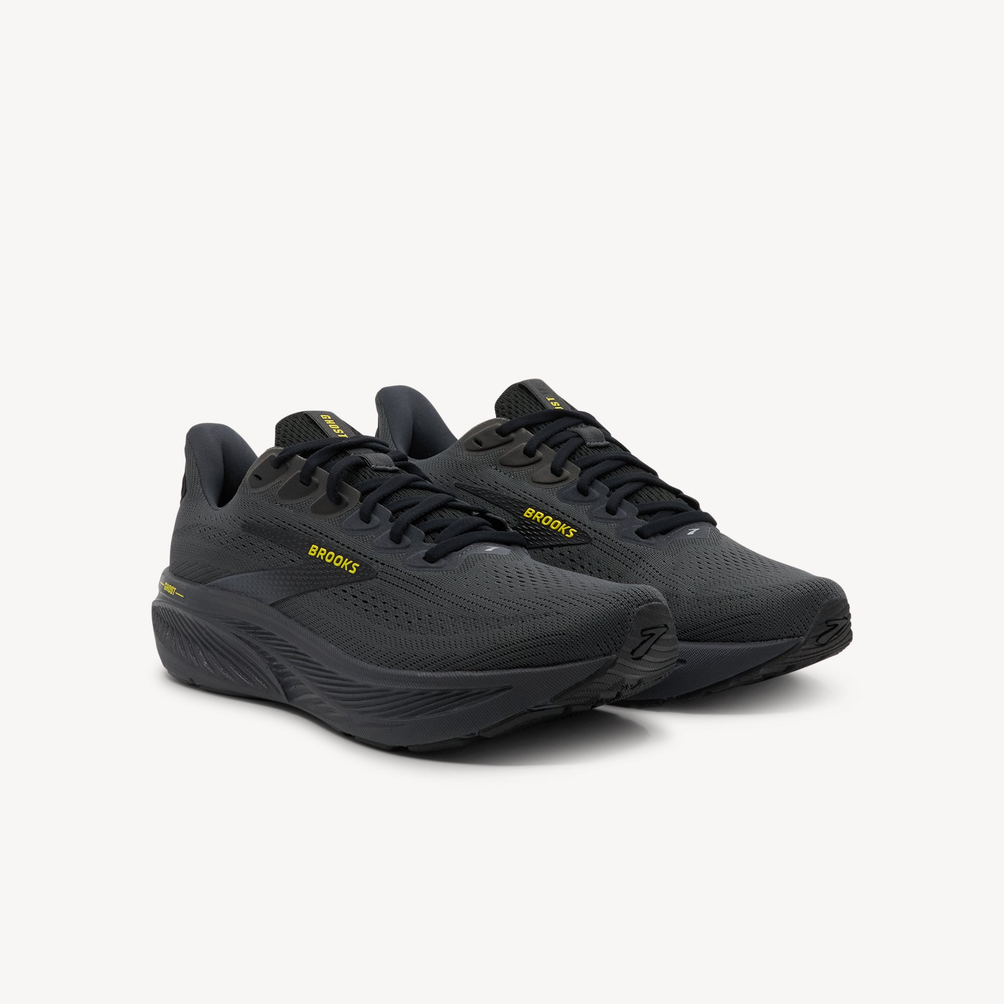 Brooks Ghost 17 Ebony / Black / Yellow Mens