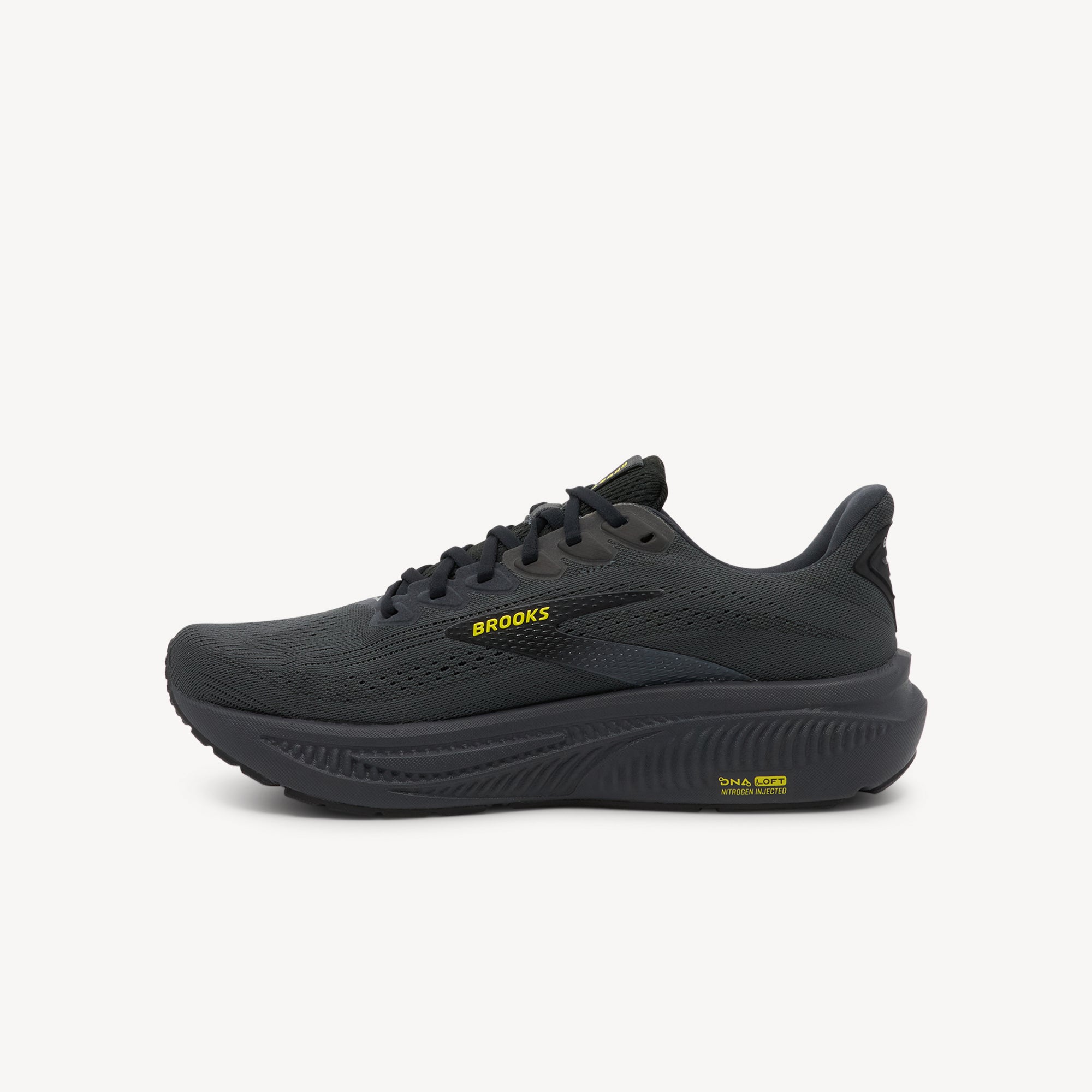 Brooks Ghost 17 Ebony / Black / Yellow Mens