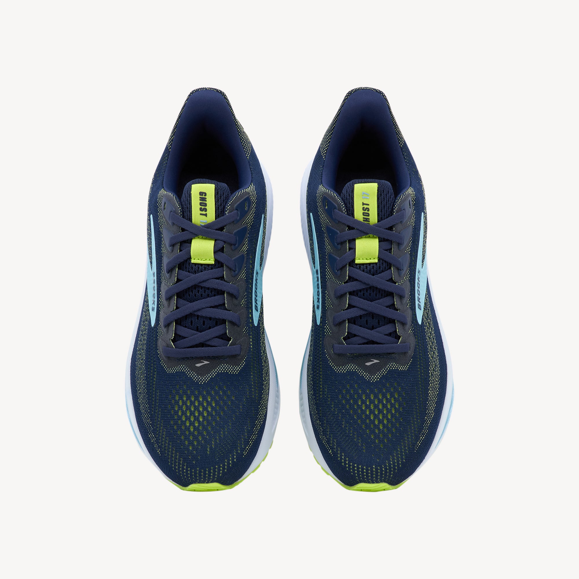 Brooks Ghost 17 Peacoat / Lime / Blue Mens