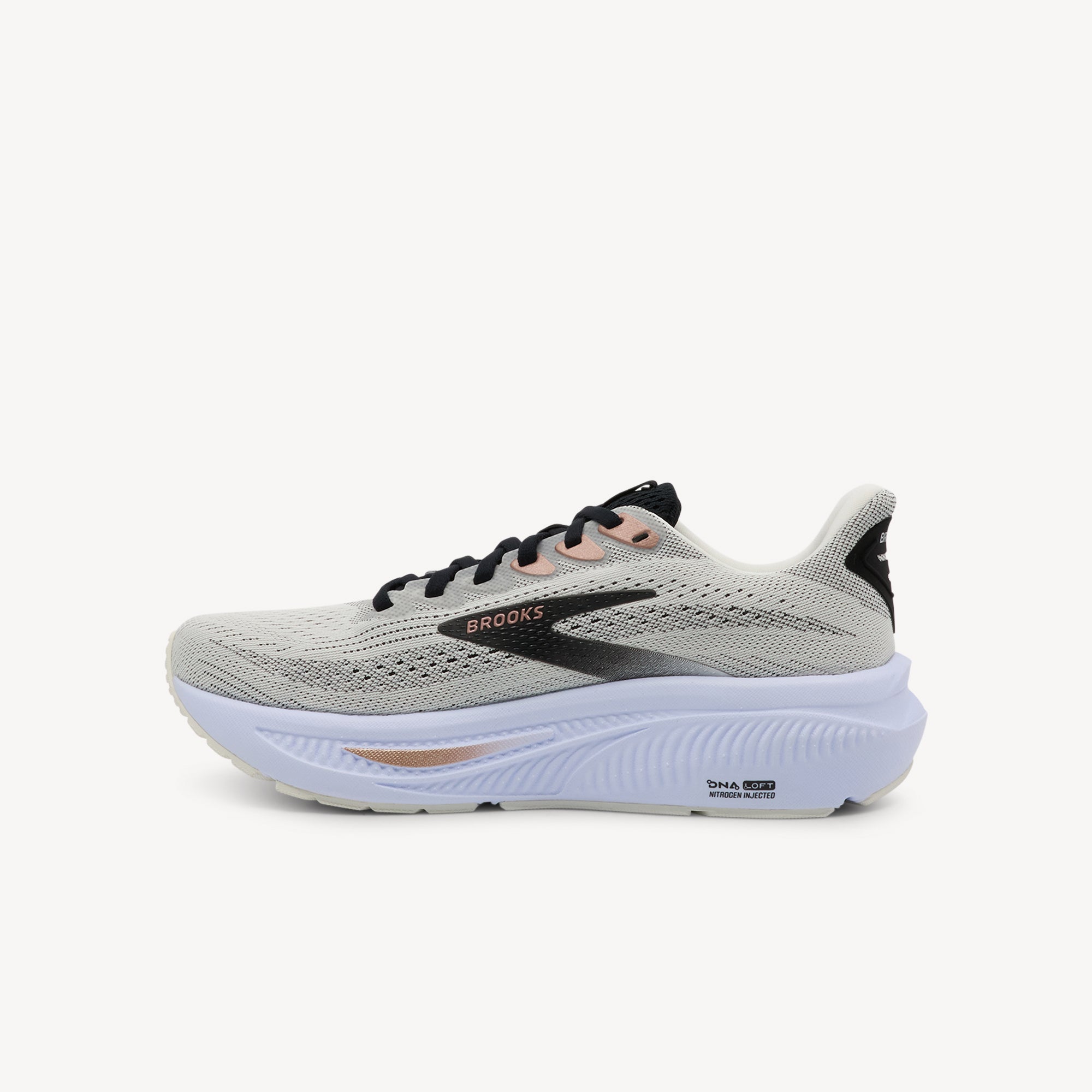 Brooks Ghost 17 White / Black / Rose Gold Womens