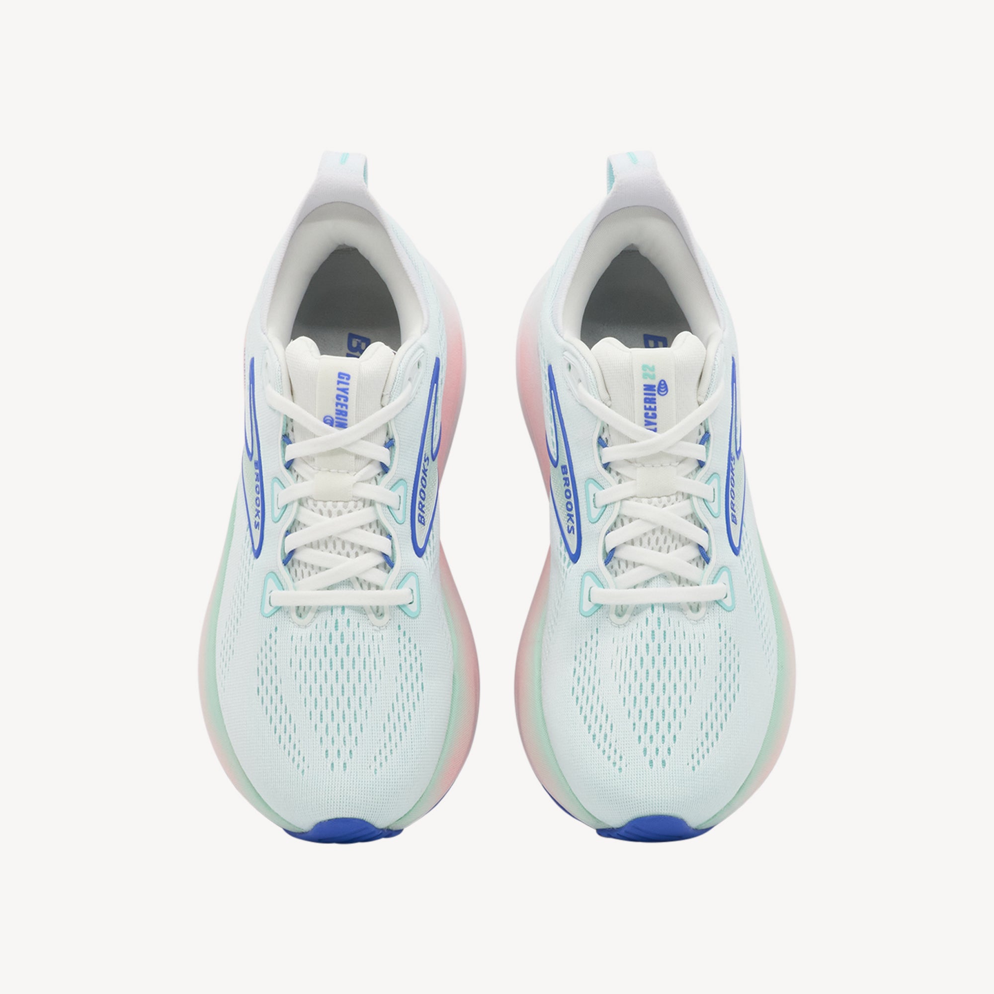 Brooks Glycerin 22 White / Amparo Blue Womens